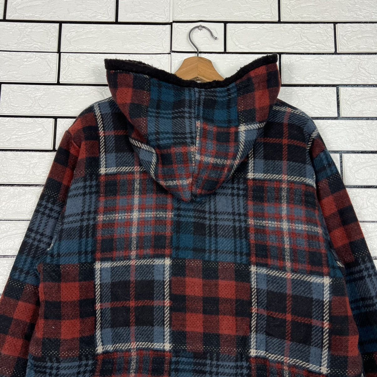 Vintage 80s BIG SHEPHERD Feathertop Checked Hooded Jacket #4130-C188 Size US M / EU 48-50 / 2 - 18 Thumbnail