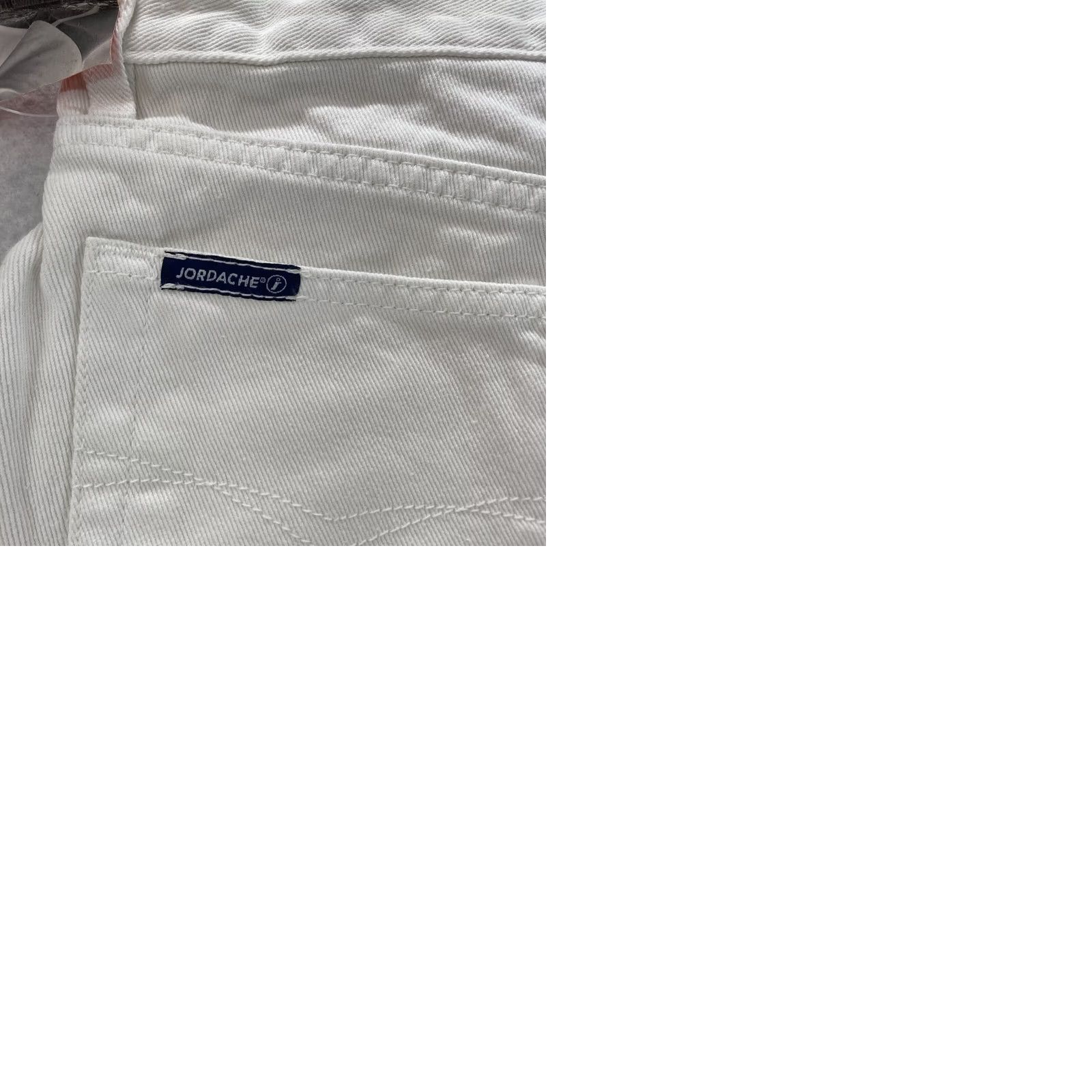 Jordache VINTAGE Jordache Jean Shorts Women's 9/10 White Denim Western Cowgirl Jorts NWT Size 28" / US 6 / IT 42 - 9 Thumbnail