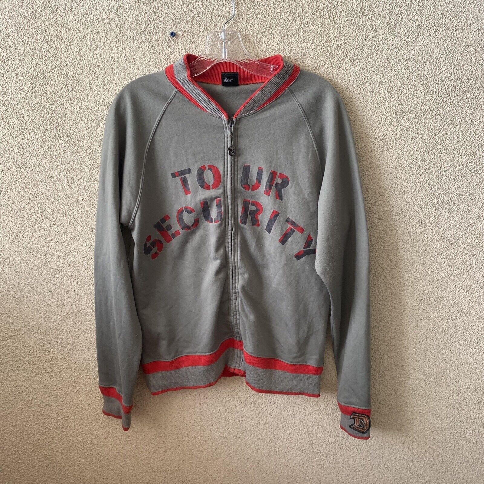Diesel Diesel Mens Jacket Gray Red Sweat Jacket Tour Security Size Size US M / EU 48-50 / 2 - 1 Thumbnail