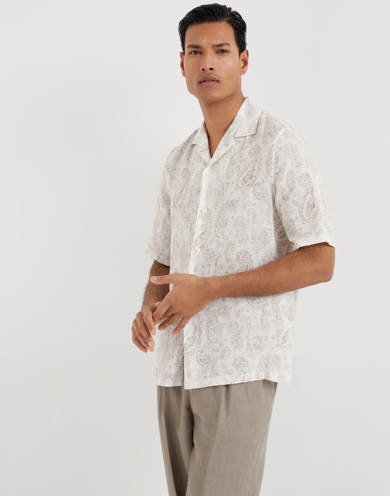 Brunello Cucinelli o1w1db10825 Shirt in White Size US L / EU 52-54 / 3 - 1 Thumbnail