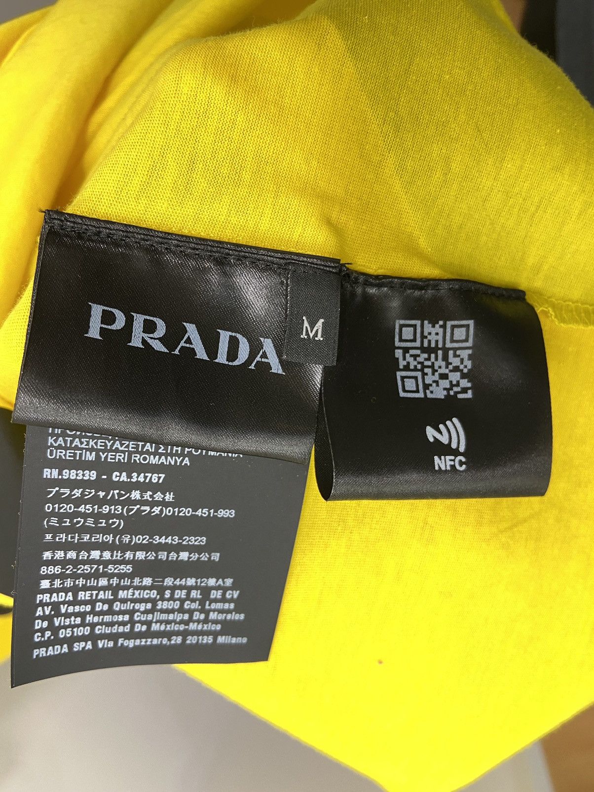 Prada Prada Oversized Geometric Cotton T-shirt Size US M / EU 48-50 / 2 - 7 Thumbnail