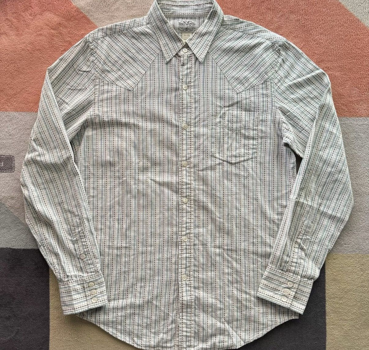 RRL Ralph Lauren RRL Ralph Lauren Double RL Pinstripe Shirt K22 Size US M / EU 48-50 / 2 - 1 Thumbnail