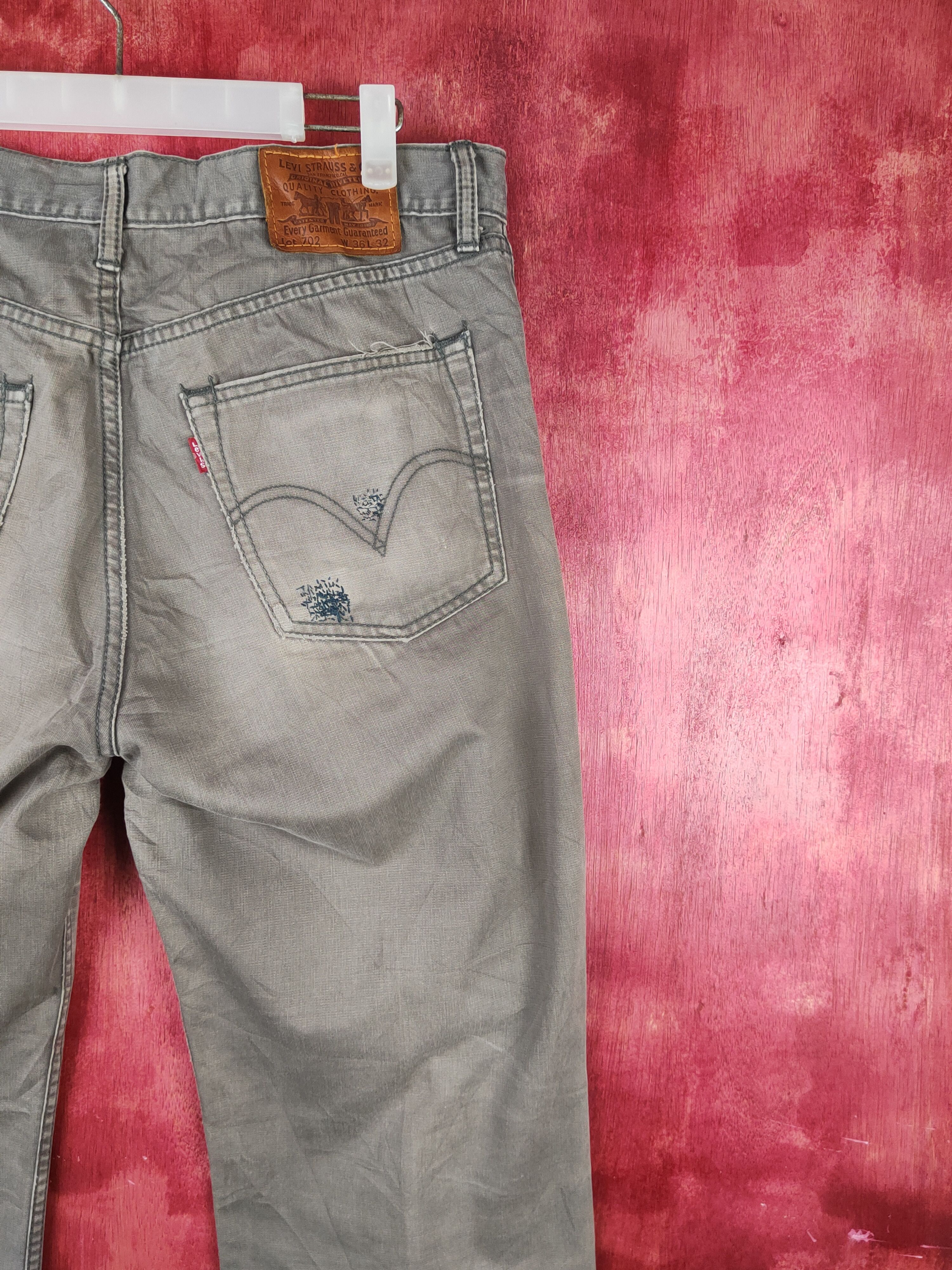 Japanese Brand 702 Levi's Olive Faded vintage ripped cargo Pants #S1433 Size US 36 / EU 52 - 13 Thumbnail