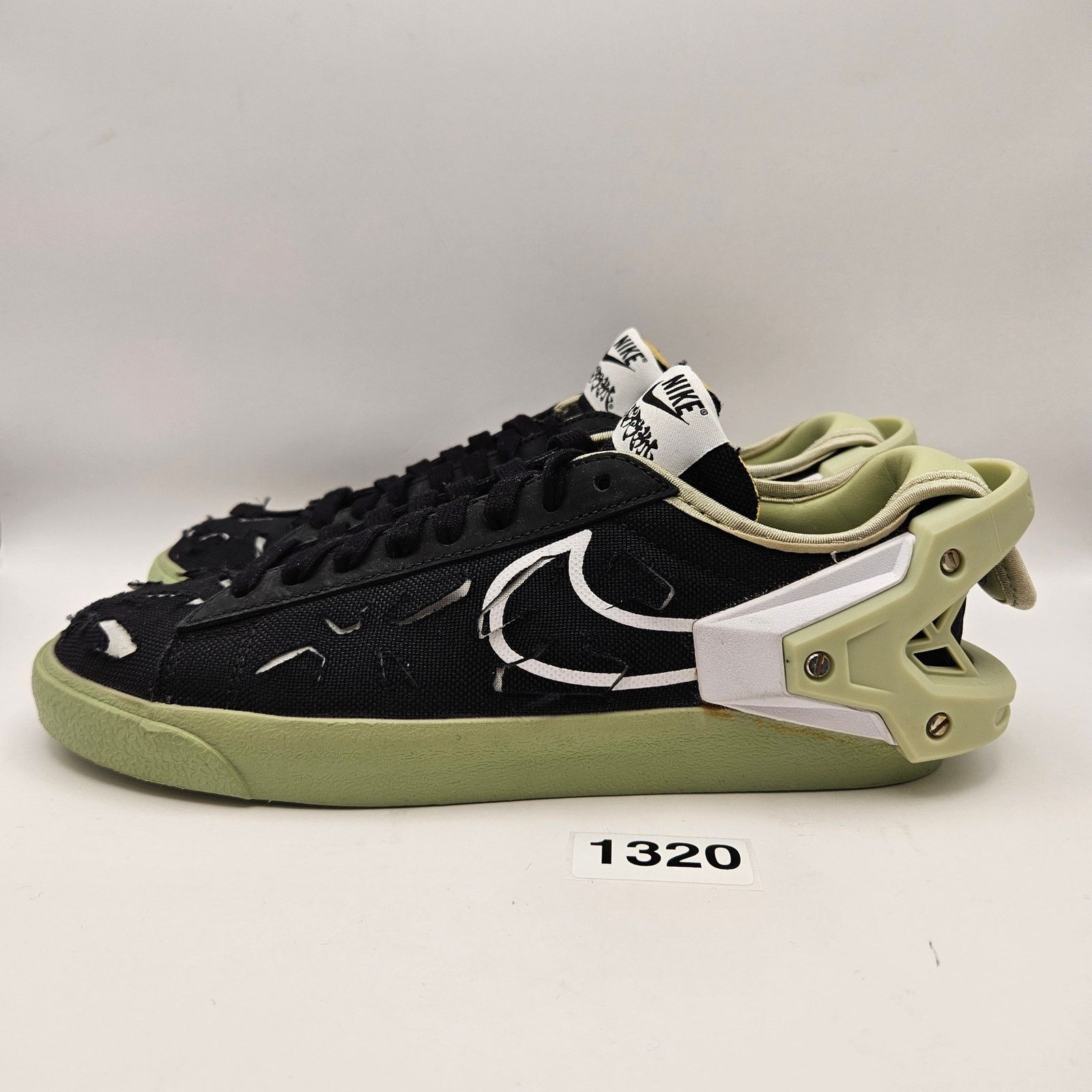 Nike NIKE X ACRONYM MEN'S 6 BLAZER LOW OLIVE AURA GLUE DISCOLORED Size US 6 / EU 39 - 2 Thumbnail