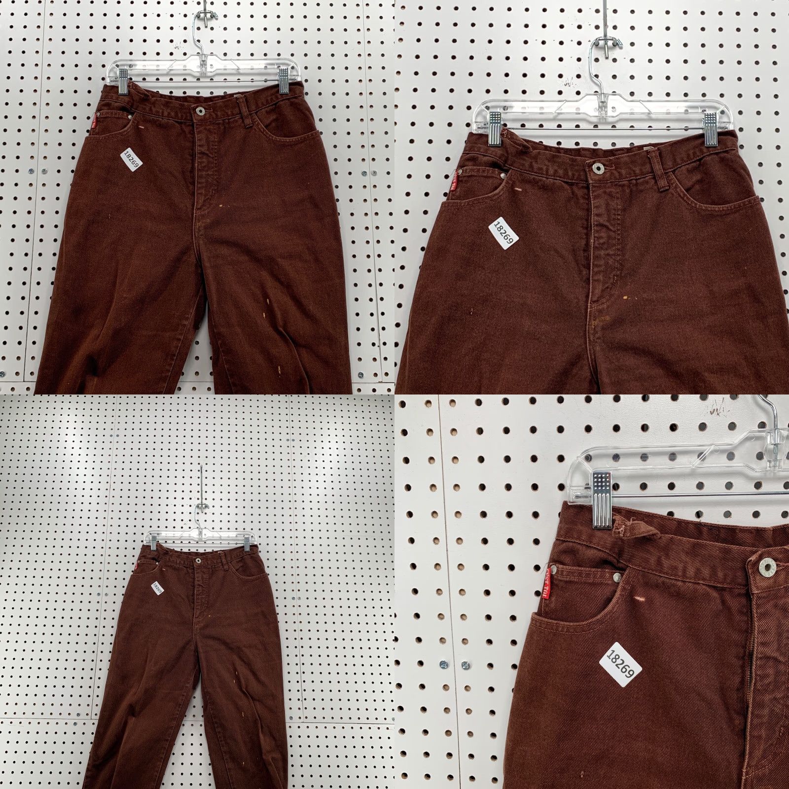 Denime VINTAGE C'est Toi Jeans Tapered Brown Denim 29 29.5 Inseam 29 Waist 29 USA Made Womens Size 29" - 8 Thumbnail