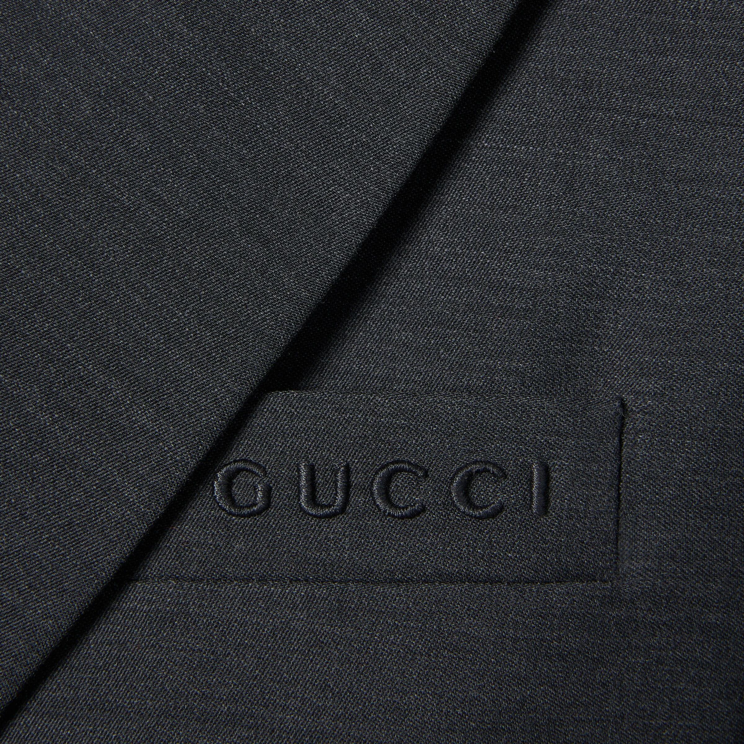 Gucci o1loc1c0226 830493 Wool Double-Breasted Jacket in Grey Size S / US 4 / IT 40 - 6 Thumbnail