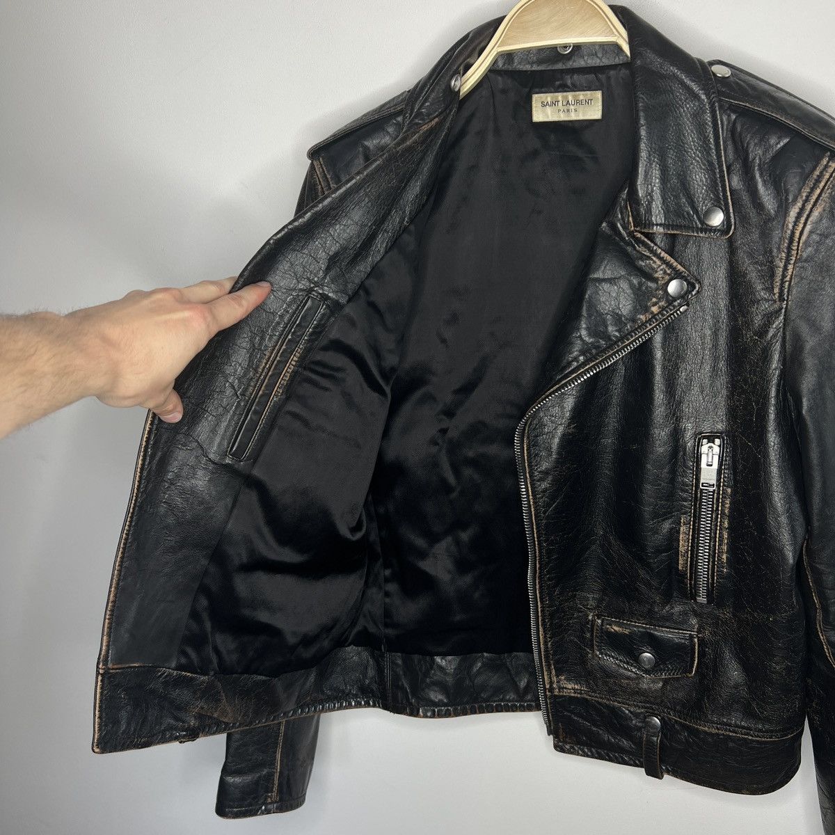 Saint Laurent Paris Saint Laurent anti-smoking leather jacket Size US M / EU 48-50 / 2 - 14 Thumbnail
