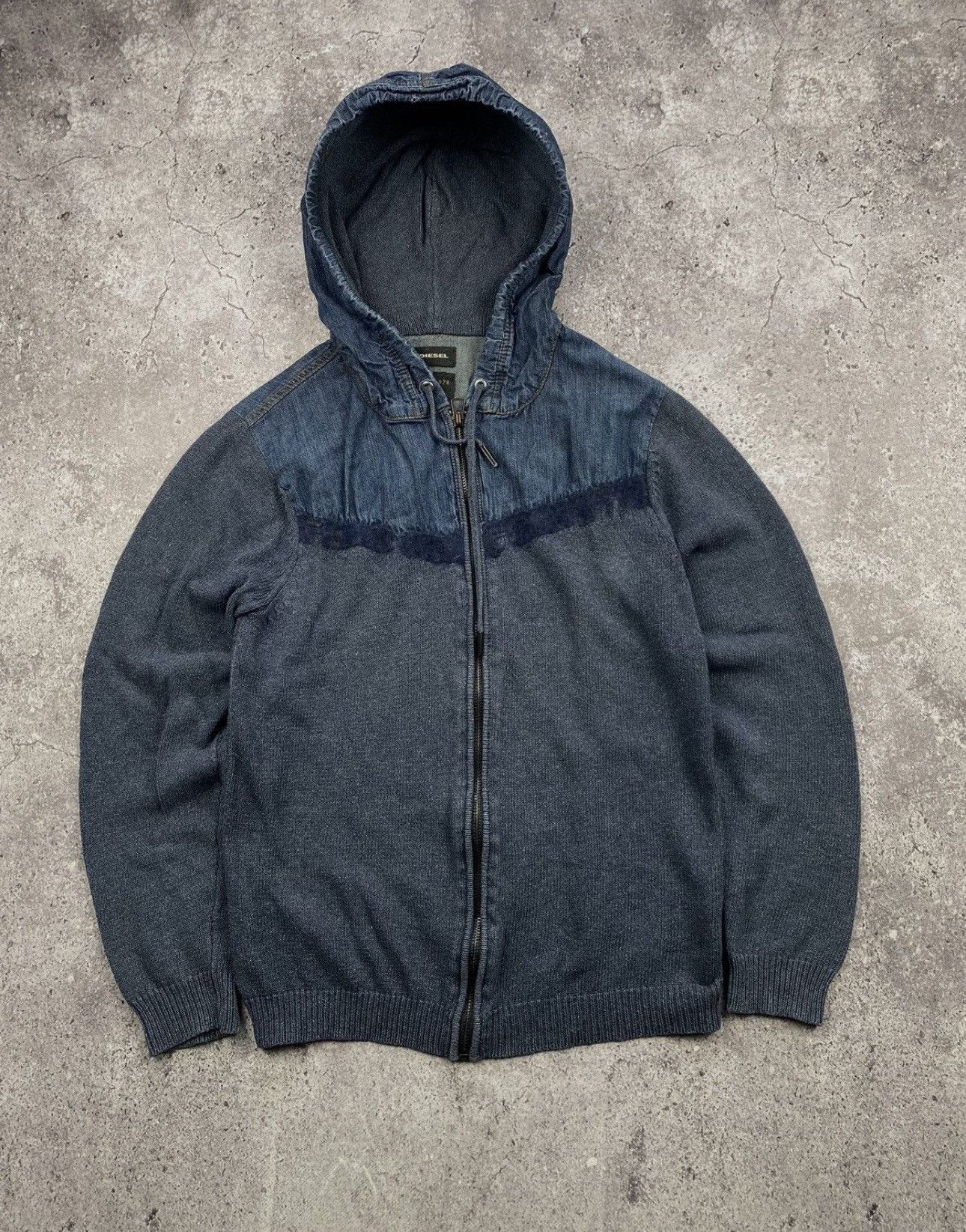 Diesel AVANT GARDE DIESEL JUNYA WATANABE Y2K DENIM KNITTED ZIP HOOD Size US S / EU 44-46 / 1 - 1 Thumbnail