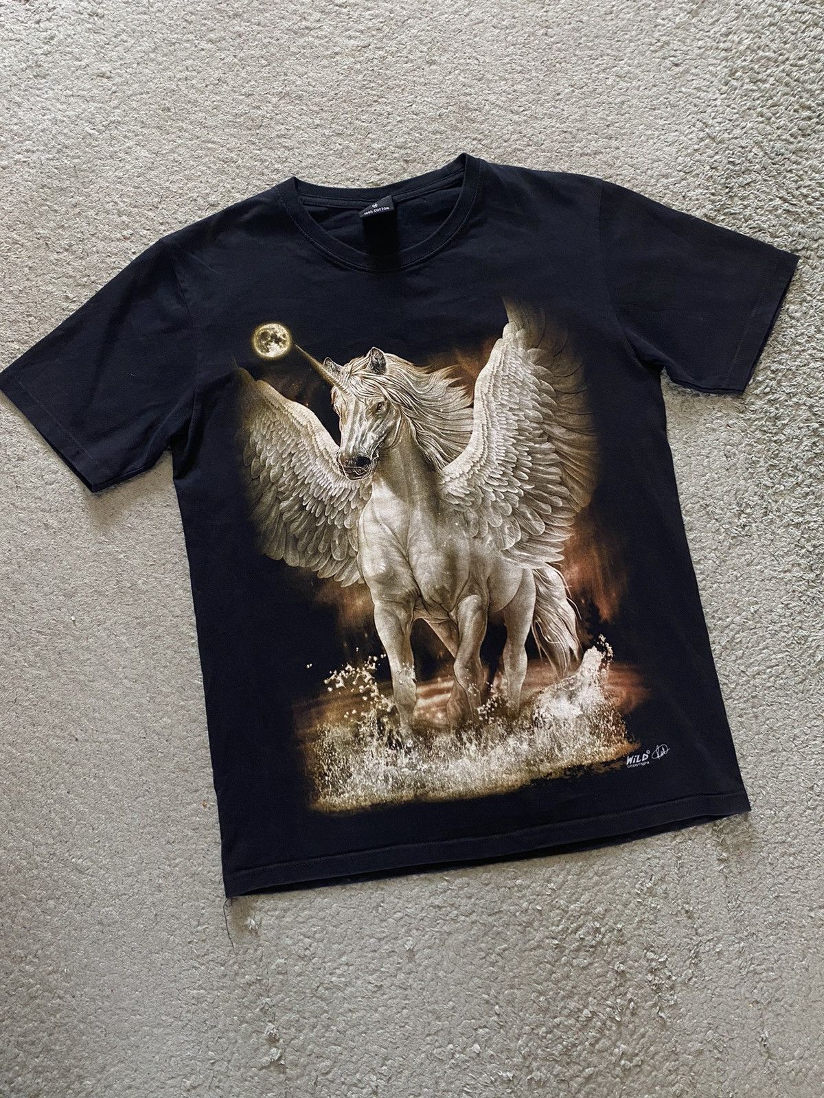 Vintage Rare opium Pegasus Unicorn affliction style Tee Skate Wild Size US M / EU 48-50 / 2 - 2 Thumbnail