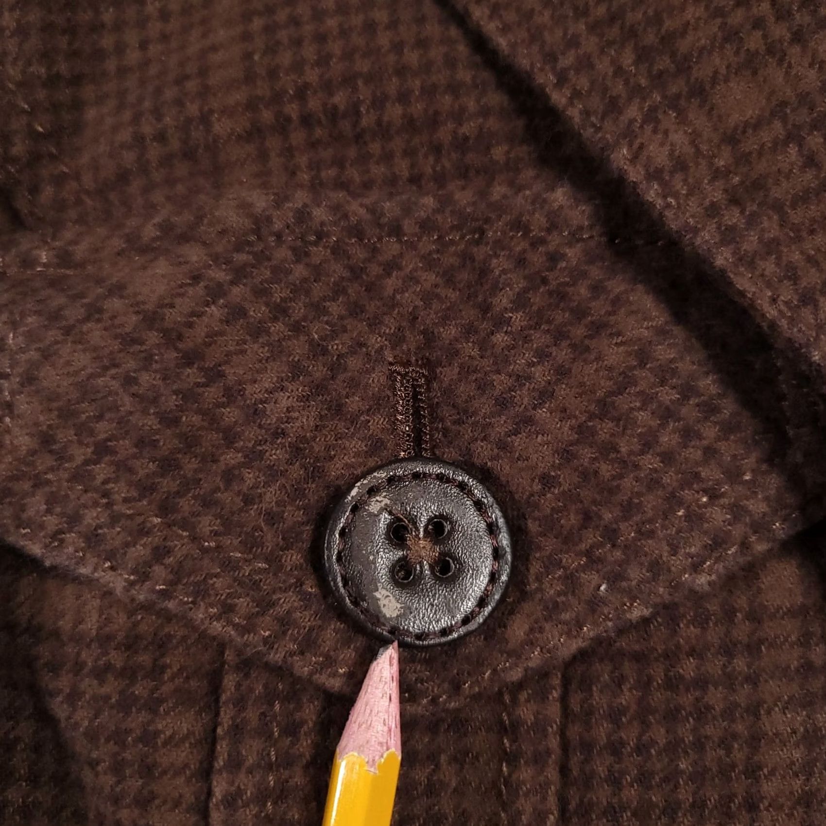 Vintage Ruff Hewn Blazer Jacket Women's M Brown Plaid 3 Button Front Well Worn Size M / US 6-8 / IT 42-44 - 6 Thumbnail
