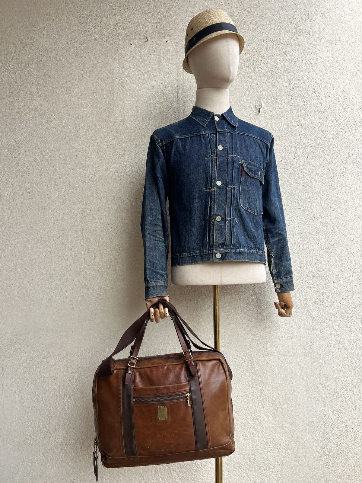 Leather × MasterPiece Masterpiece Japan Patina Leather 2 Way Bag Size ONE SIZE - 2 Thumbnail