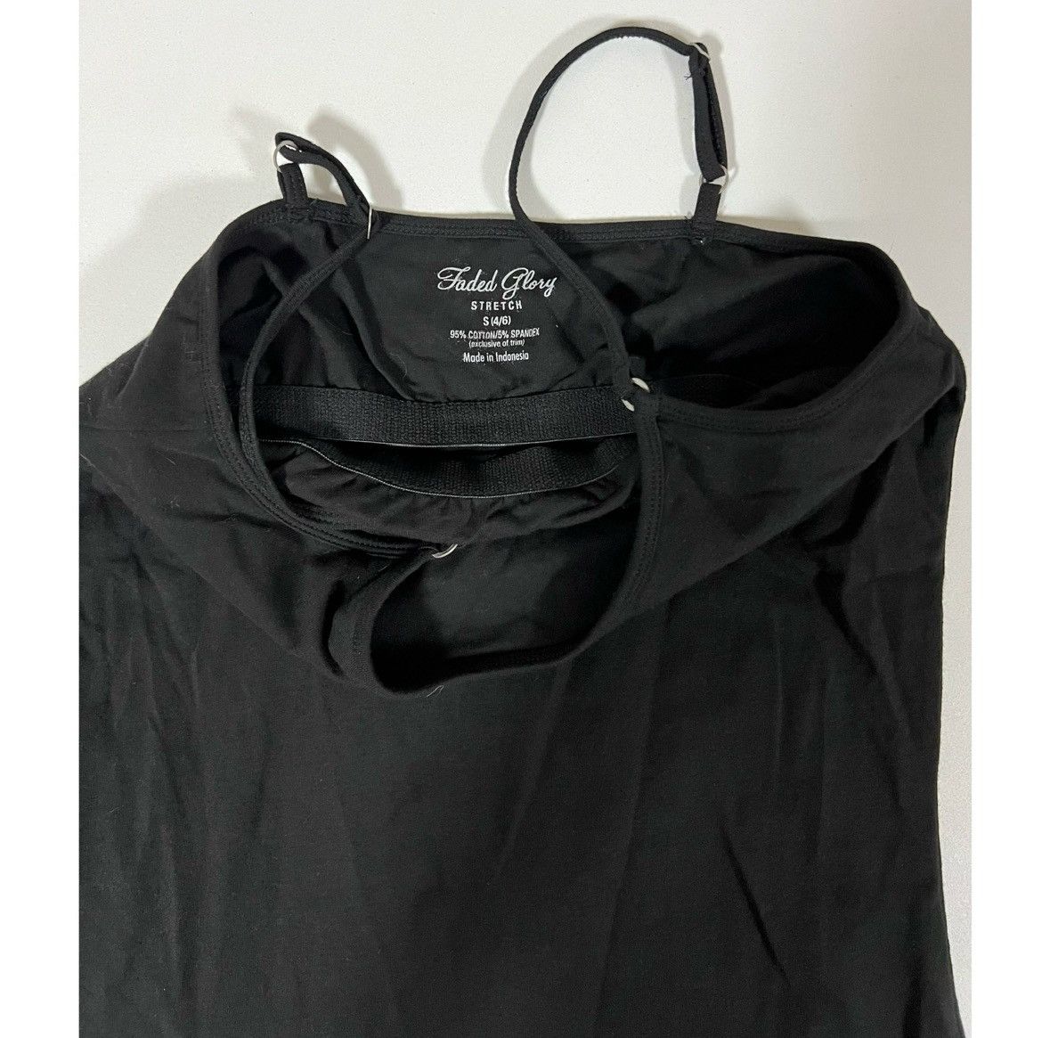 Faded Glory Faded Glory Black Shelf-Bra Cami Camisole Top Shirt Size S 🖤 Size S / US 4 / IT 40 - 5 Thumbnail