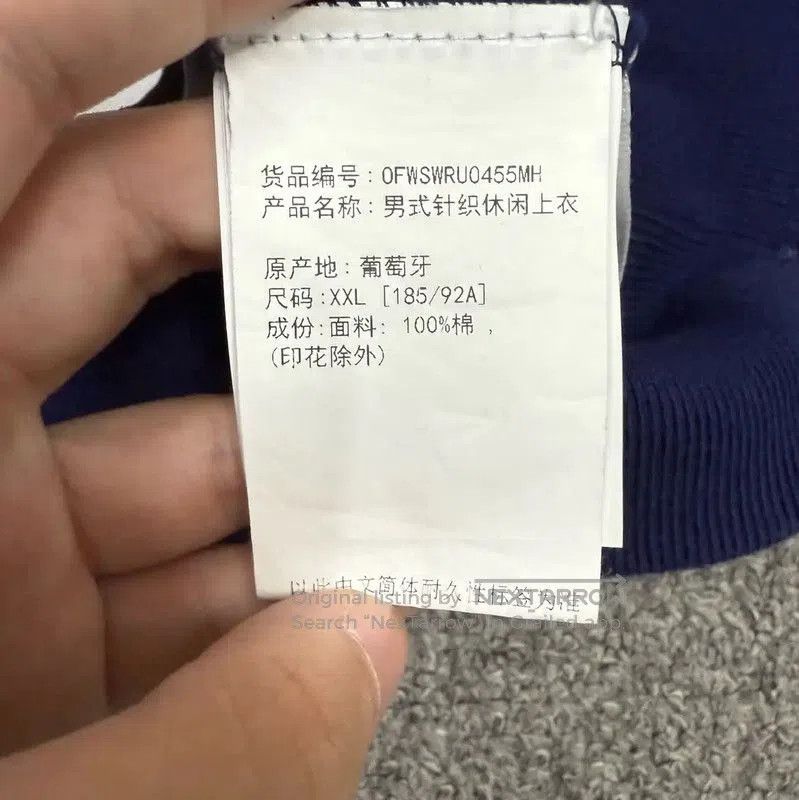 Off-White Off-White Men's Hooded Sweatshirt in Blue . Size US XXL / EU 58 / 5 - 4 Thumbnail