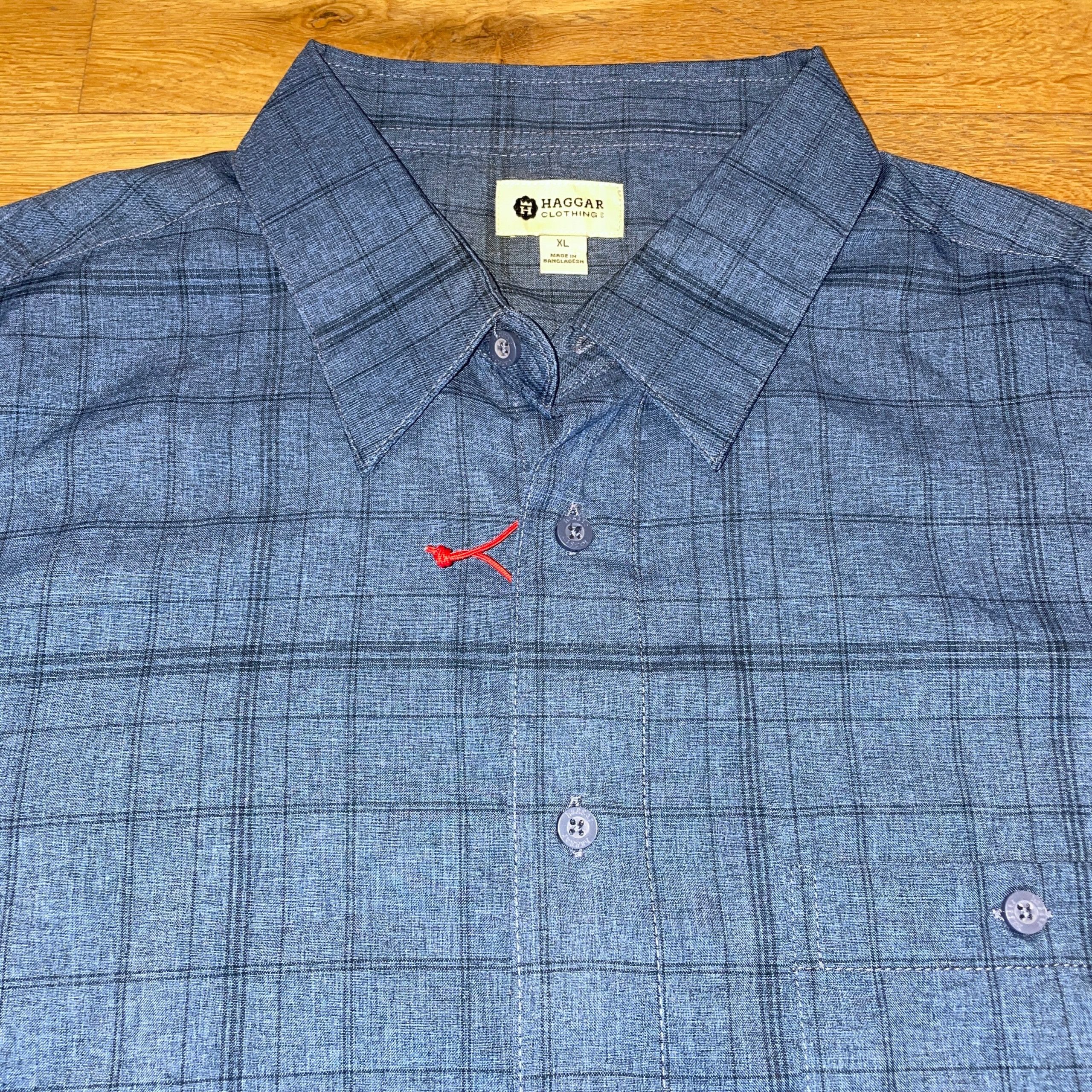 Haggar × Vintage HAGGAR MEN'S ELEGANT SHORT SLEEVE SHIRT FASHIONABLE Size XL Size US XL / EU 56 / 4 - 3 Thumbnail