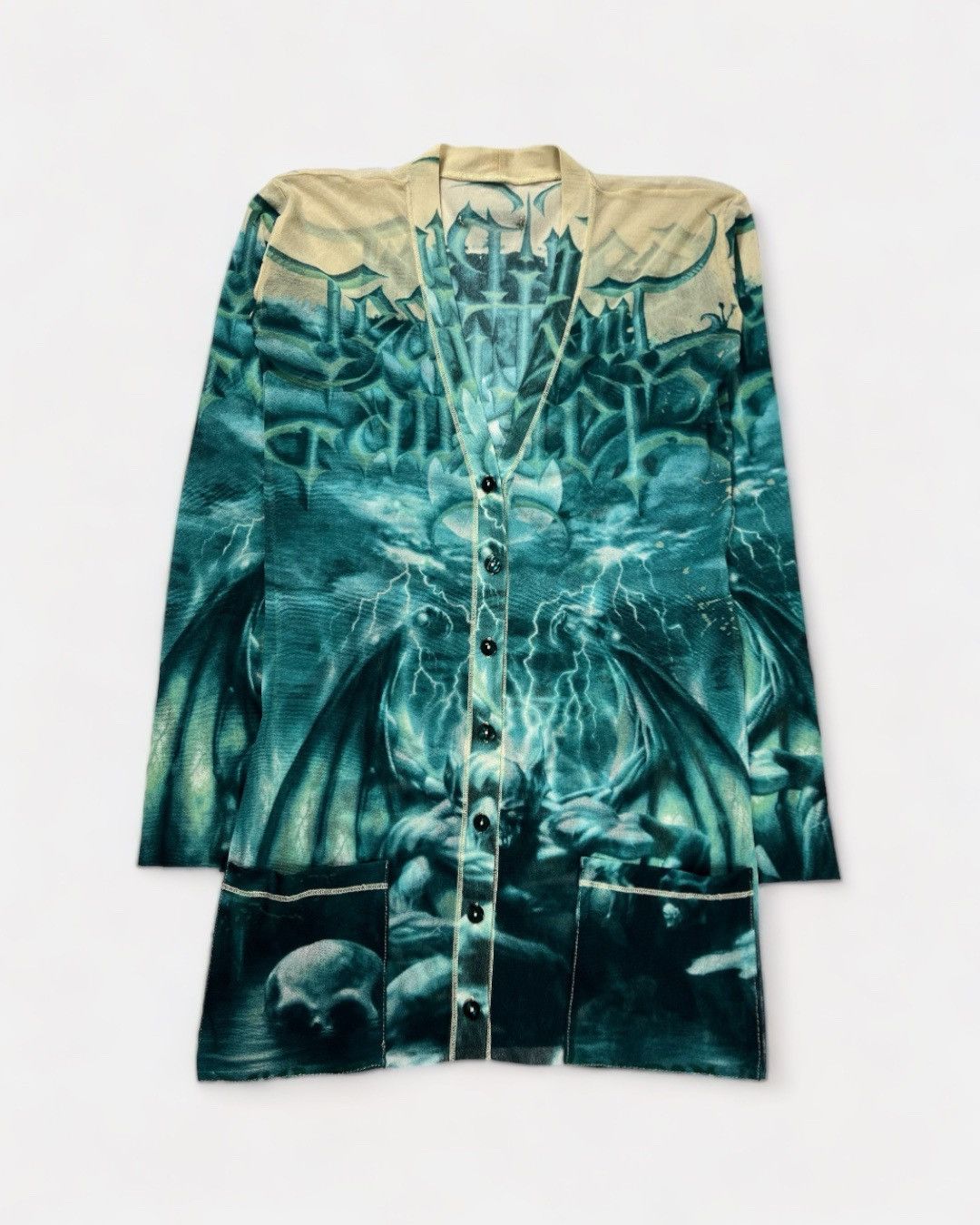 【限定セール！】 GAULTIER 90s VTG Green Cardigan Cyber トップス