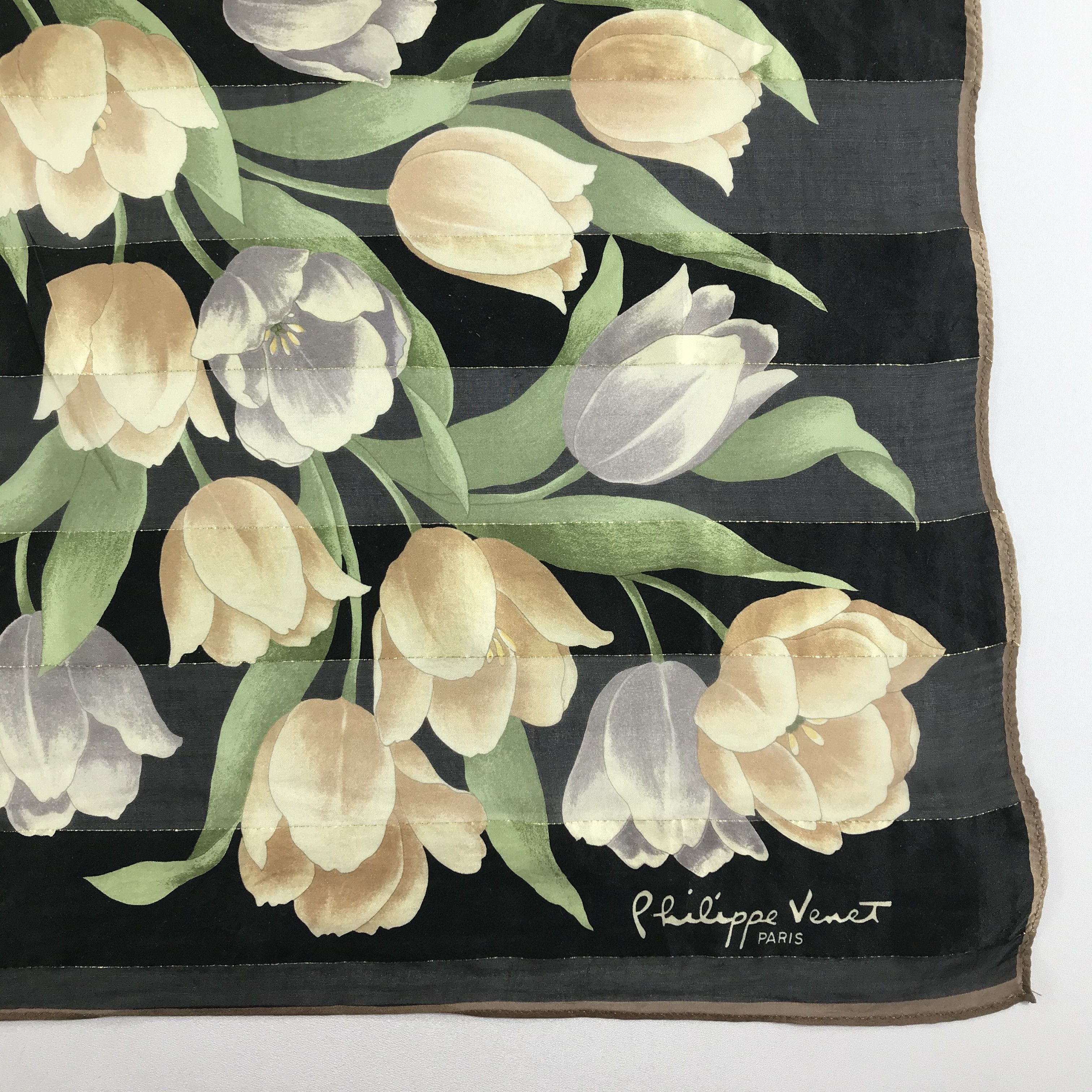 Vintage Vintage Philippe Venet Silk Scarf Size ONE SIZE - 4 Thumbnail