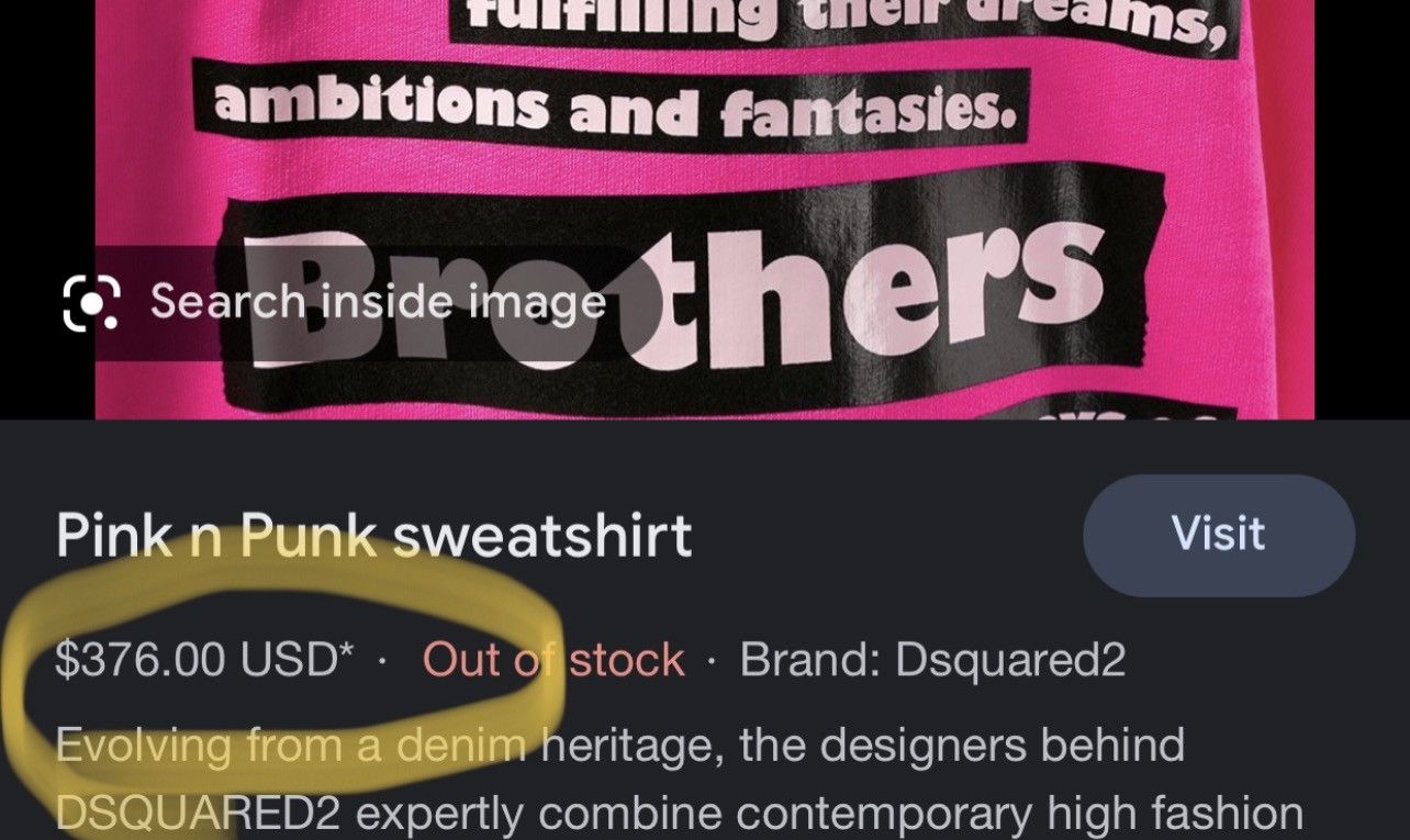 Dsquared2 Dsquared2 Pink n Punk Sweatshirt Size US M / EU 48-50 / 2 - 4 Thumbnail