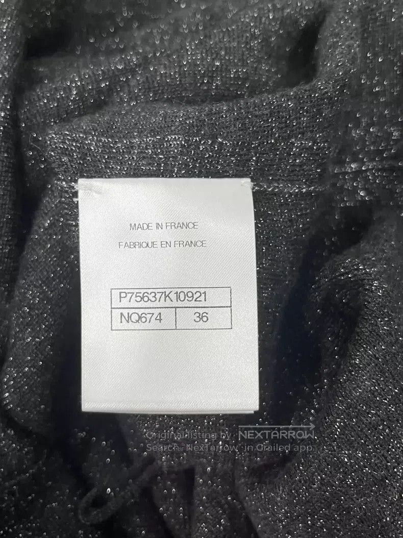 Chanel Chanel Black glitter V-neck knitted long skirt Size XS / US 0-2 / IT 36-38 - 5 Thumbnail