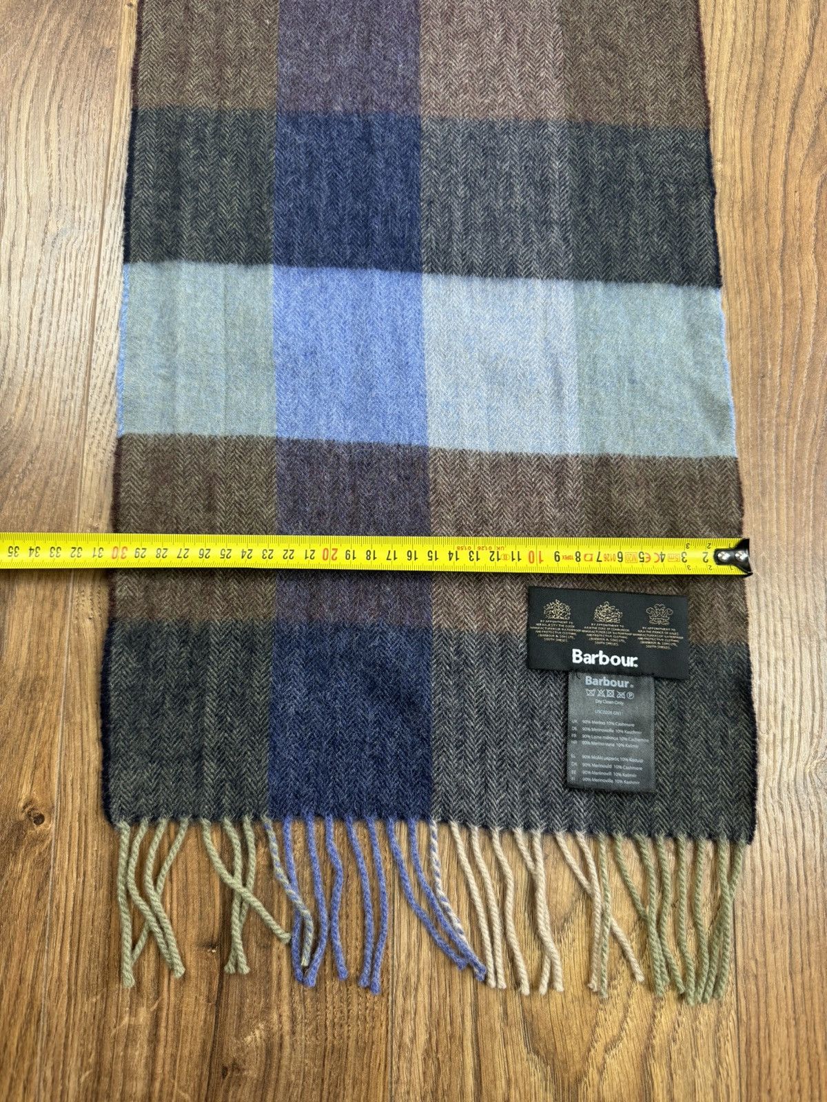 Barbour Vintage wool scarf Barbour England original luxury item Size ONE SIZE - 3 Thumbnail