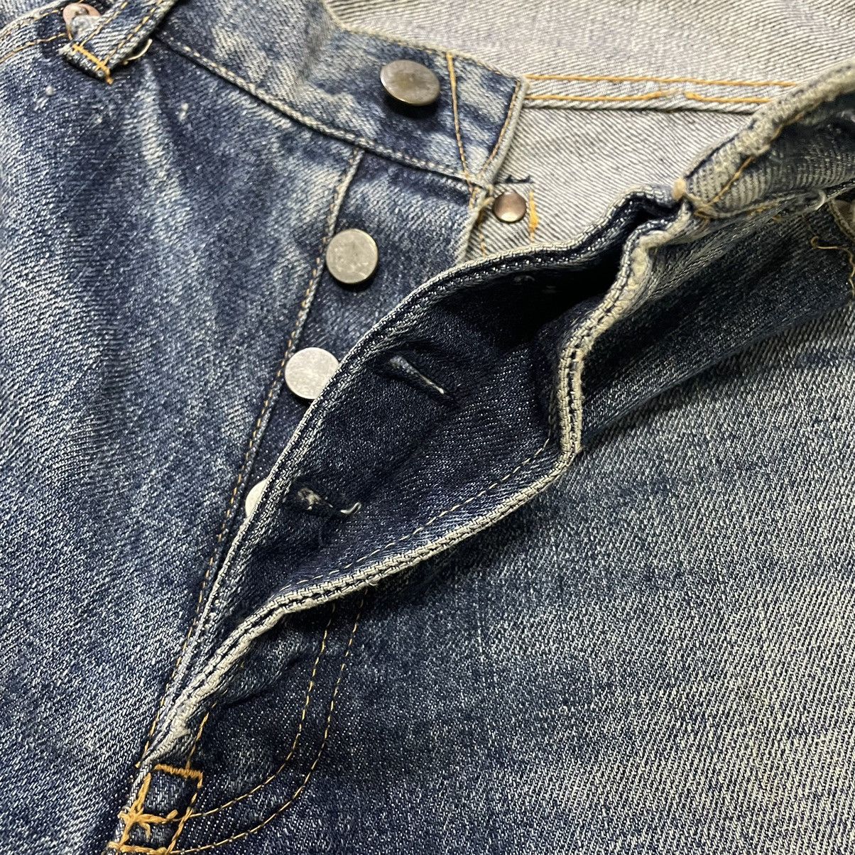 If Six Was Nine × Japanese Brand × Le Grande Bleu (L.G.B.) 🇯🇵 SURF RIDER SPIRAL CUT FLARED DISTRESSED DENIM PANTS Size US 30 / EU 46 - 15 Thumbnail