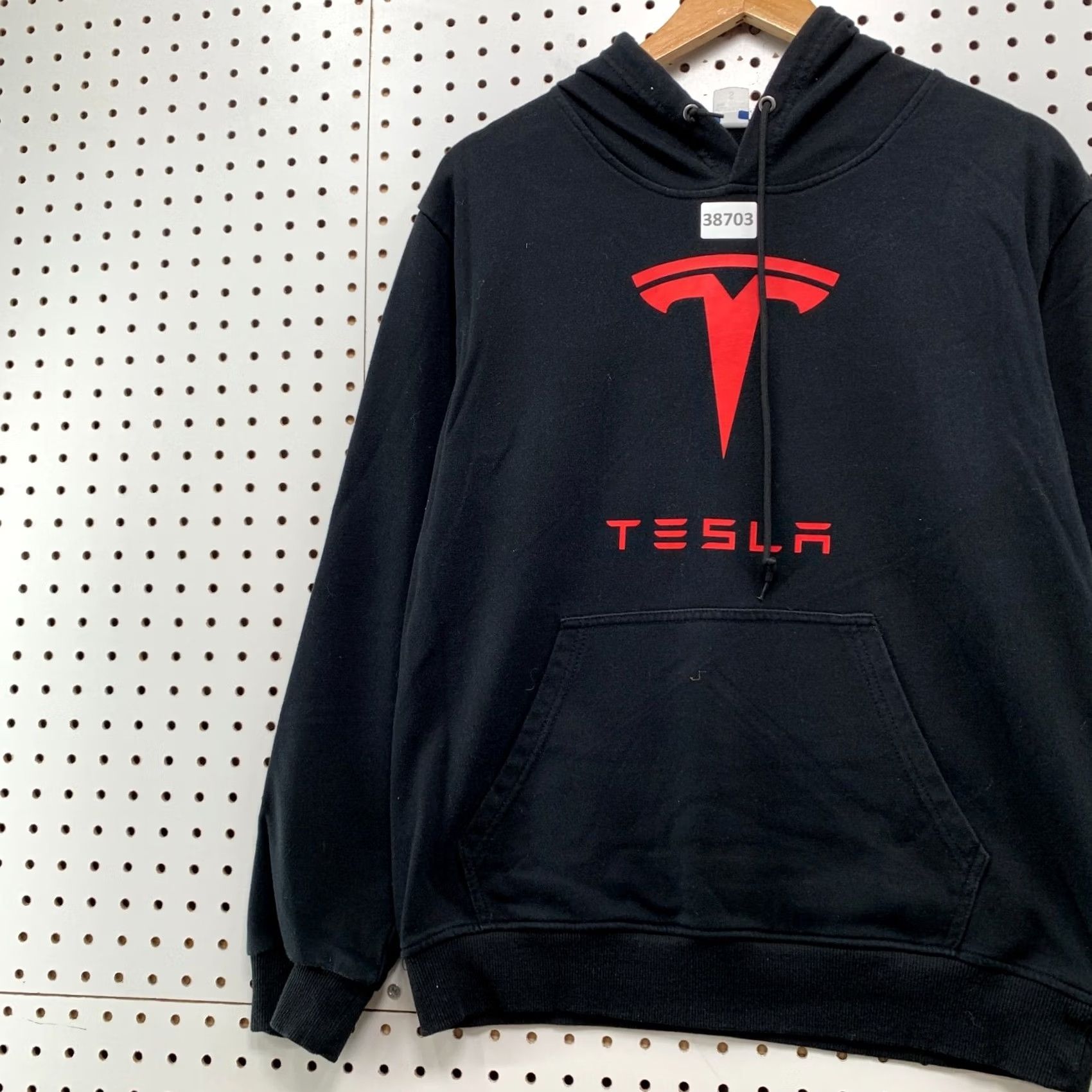 Vintage Tesla Hoodie Mens Small Black Pullover Sweatshirt Graphic Print 20x24 Size US S / EU 44-46 / 1 - 3 Thumbnail