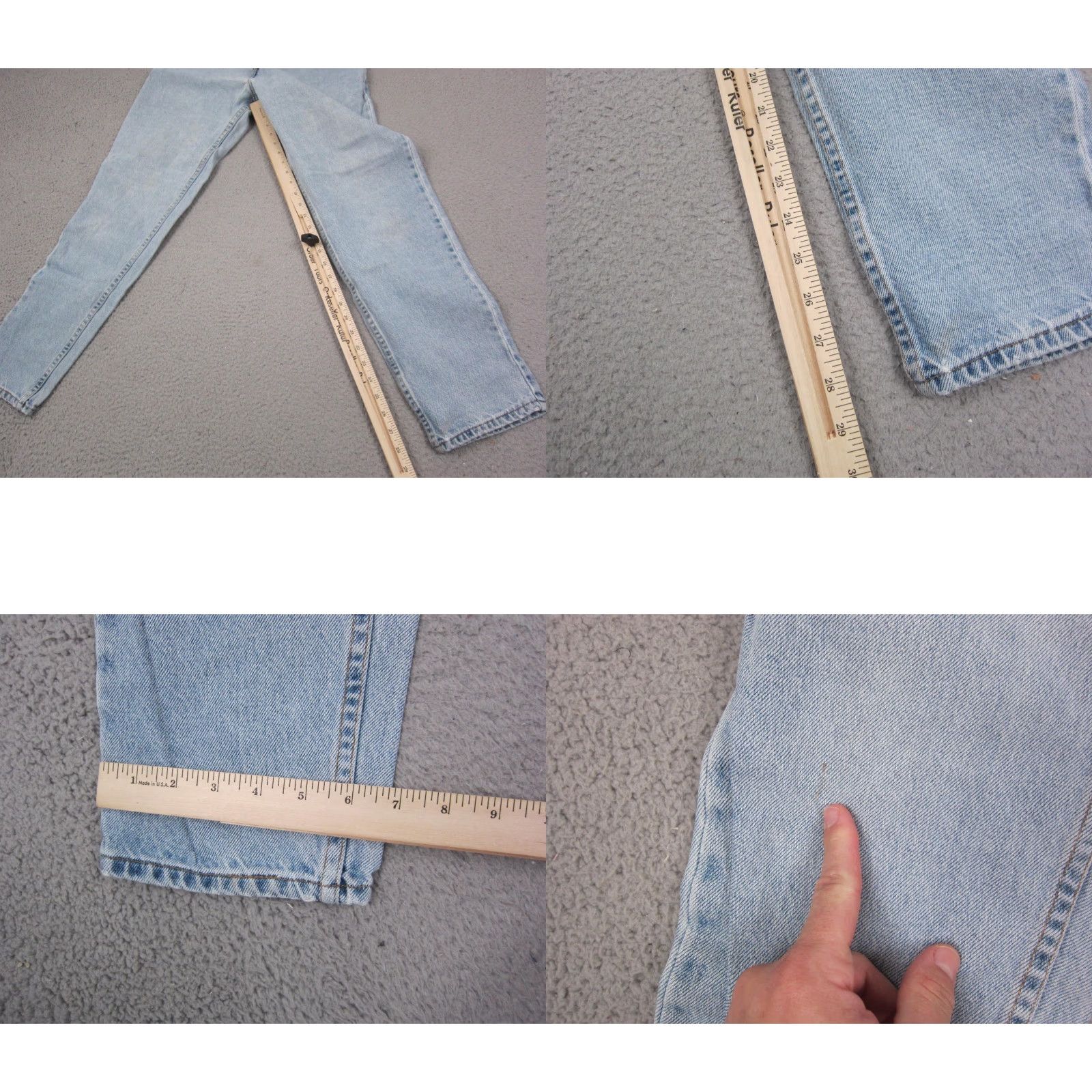 Levi's VINTAGE Levi's 550 Jeans Teens W29 L29 13 JR Blue Tapered Relaxed Fit Denim 90s Jeans Mens Womens Boys Girls Size US 29 - 10 Thumbnail
