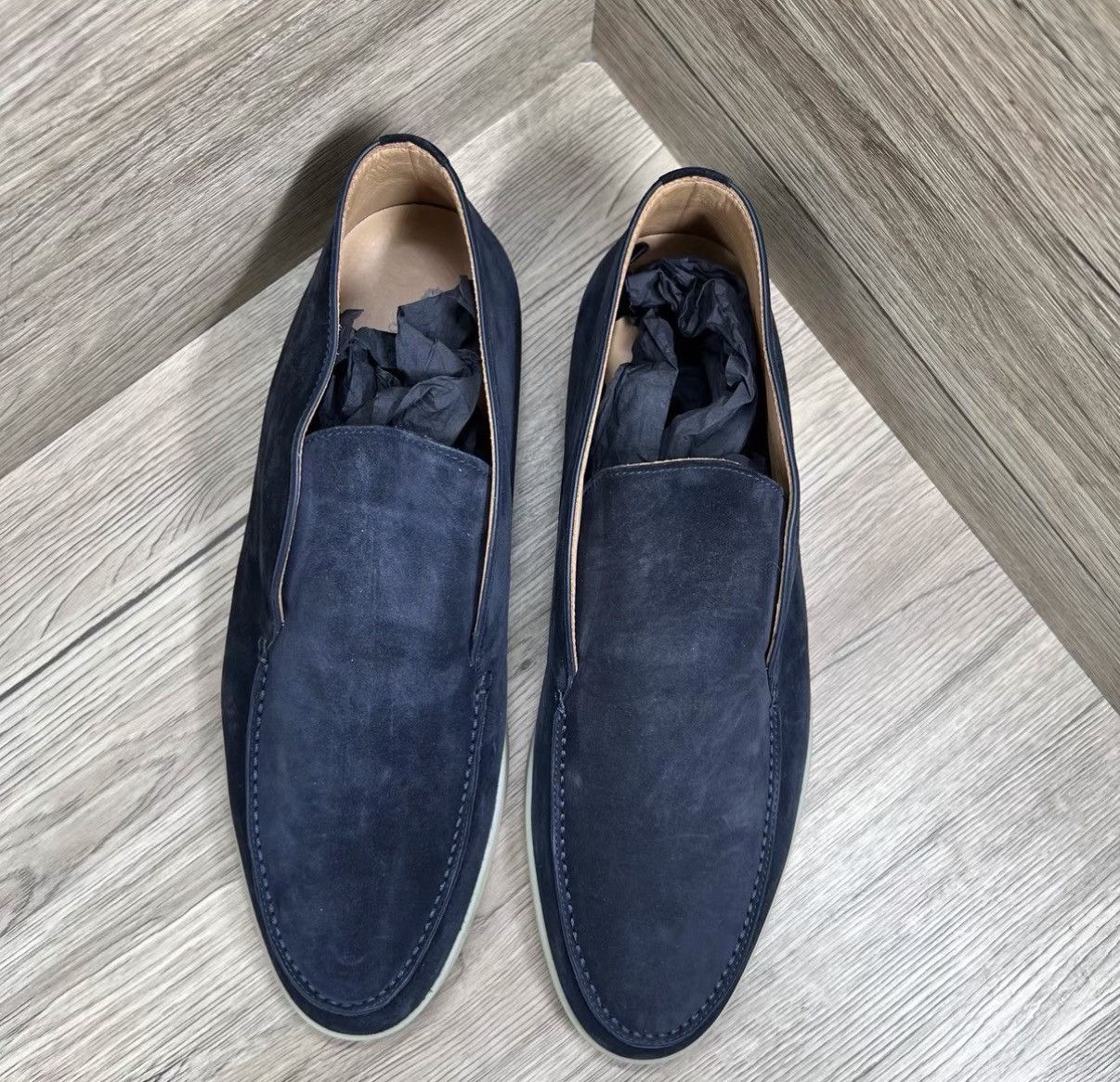 Loro Piana Loro Piana Open Walk Blue Mid-top Loafers J41 Size US 12 / EU 45 - 2 Thumbnail