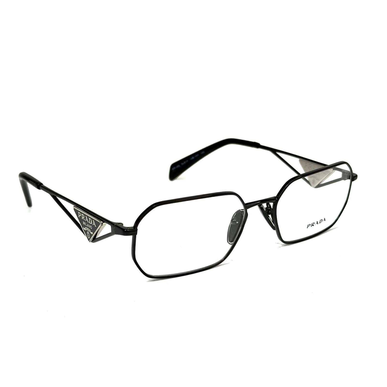 Prada PRADA TAMPO PRA53V Black Triangle Logo Metal Eyeglasses A53 Size ONE SIZE - 4 Thumbnail