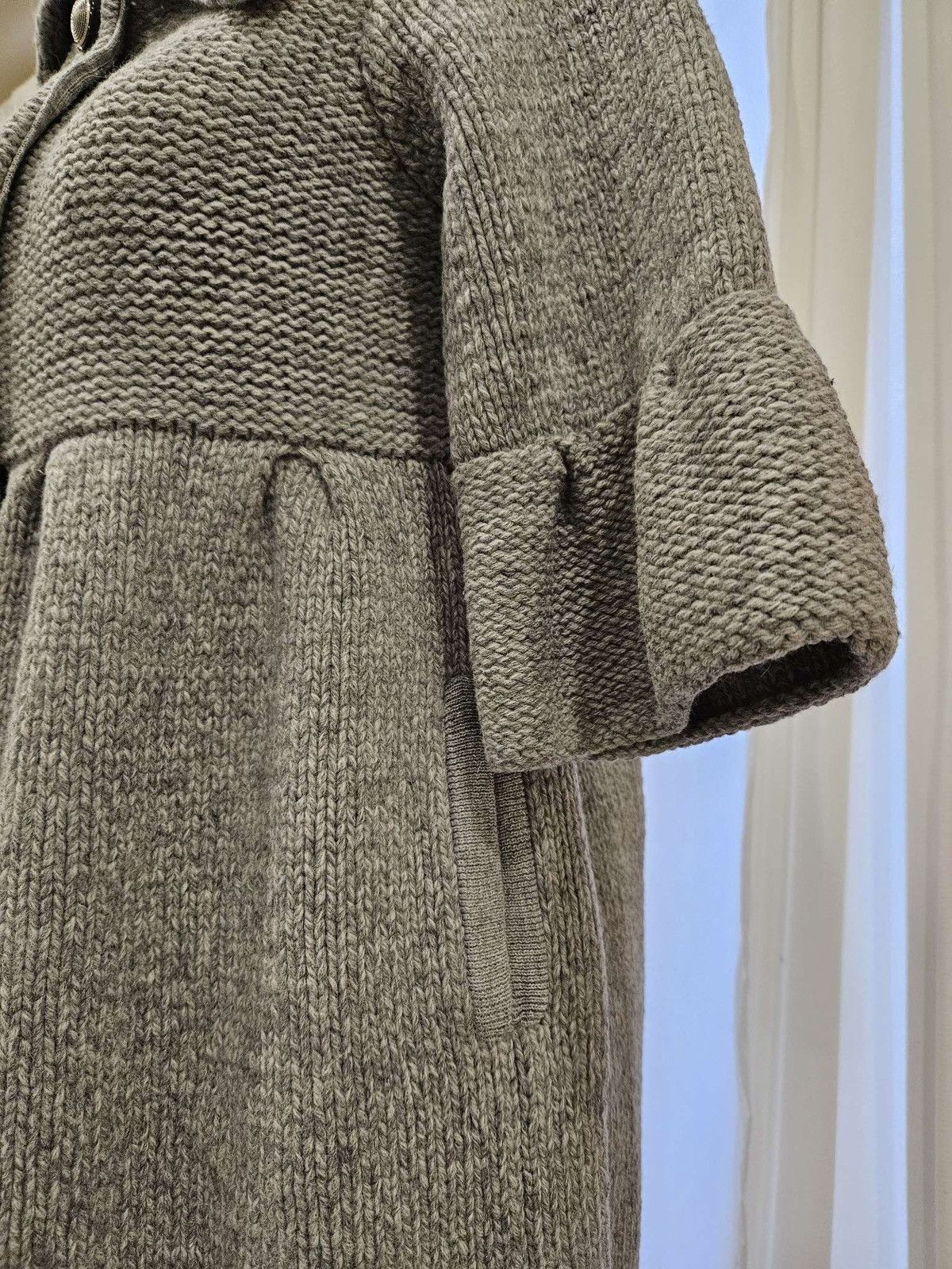 Alice + Olivia × Vintage Alice & Olivia Knit Wool Alpaca Bell Sleeve Cardigan/ Dress Size M / US 6-8 / IT 42-44 - 11 Thumbnail