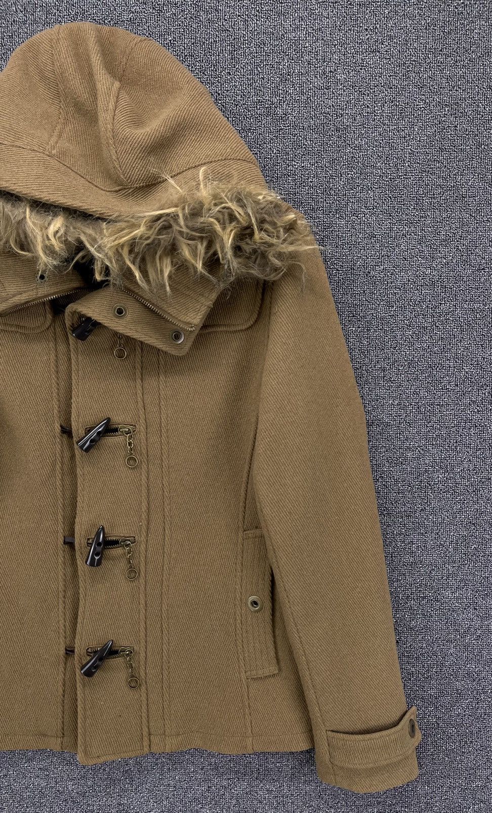 Japanese Brand Semantic Design Rare Wool Duffle Coat Zip Up Jacket Size M / US 6-8 / IT 42-44 - 3 Thumbnail