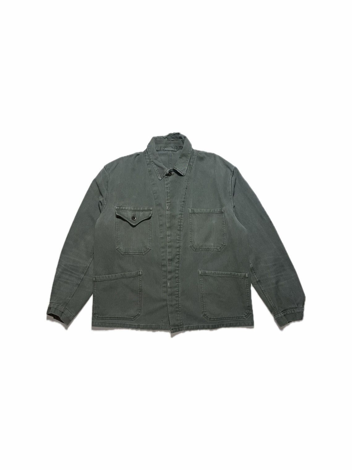 Vintage Vintage 80’s French Workwear Chore Jacket Distressed Grunge Size US L / EU 52-54 / 3 - 2 Thumbnail