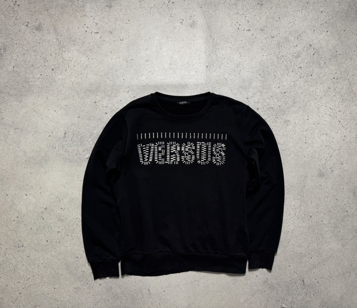 Versus Versace Versus Versace Big Logo Black Sweatshirt Luxury Size XL Size US XL / EU 56 / 4 - 2 Thumbnail