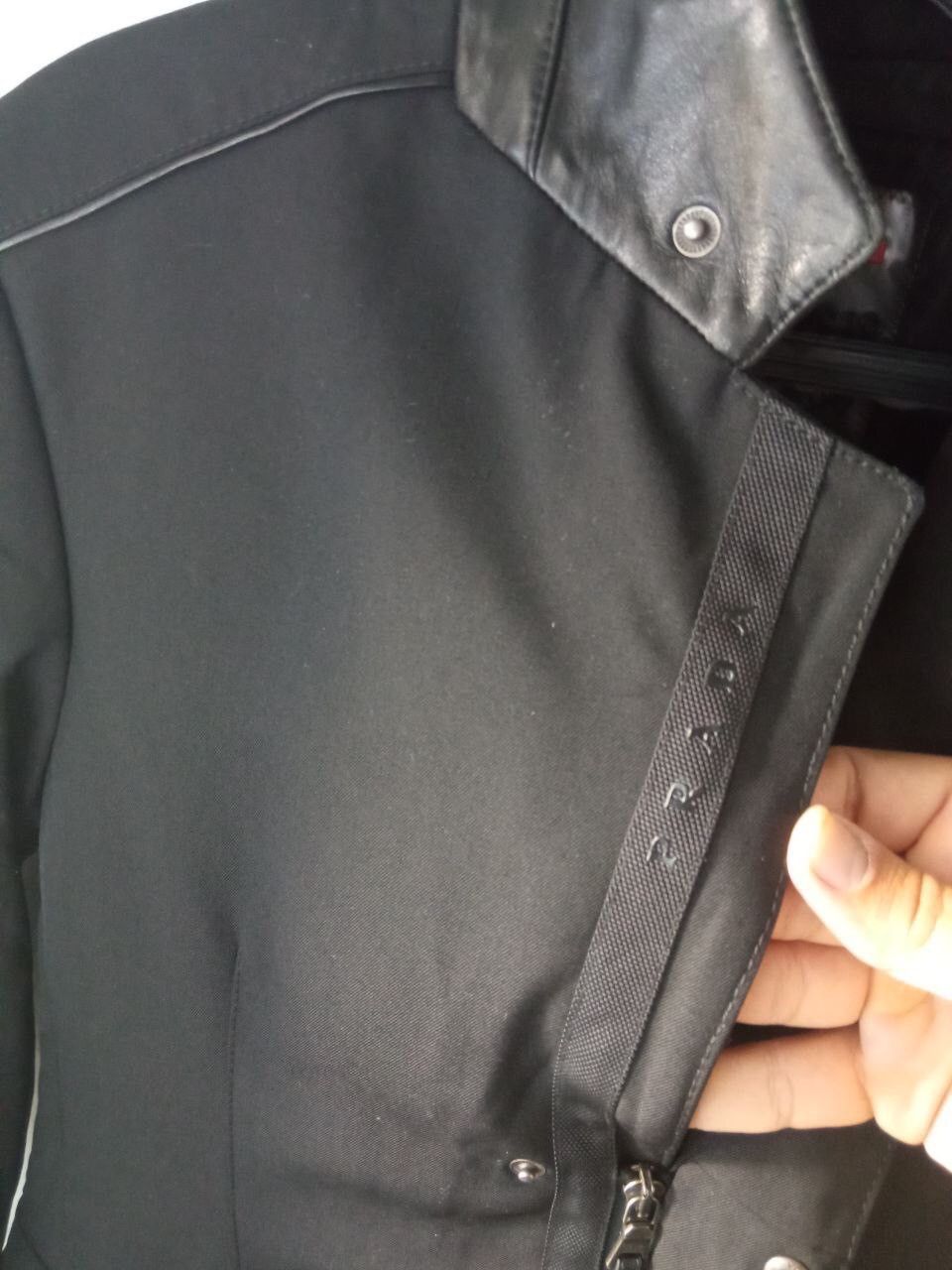 Prada Prada F/w07 Tab Black Tech Leather Wool Nylon Long Over Coat Size US M / EU 48-50 / 2 - 7 Thumbnail
