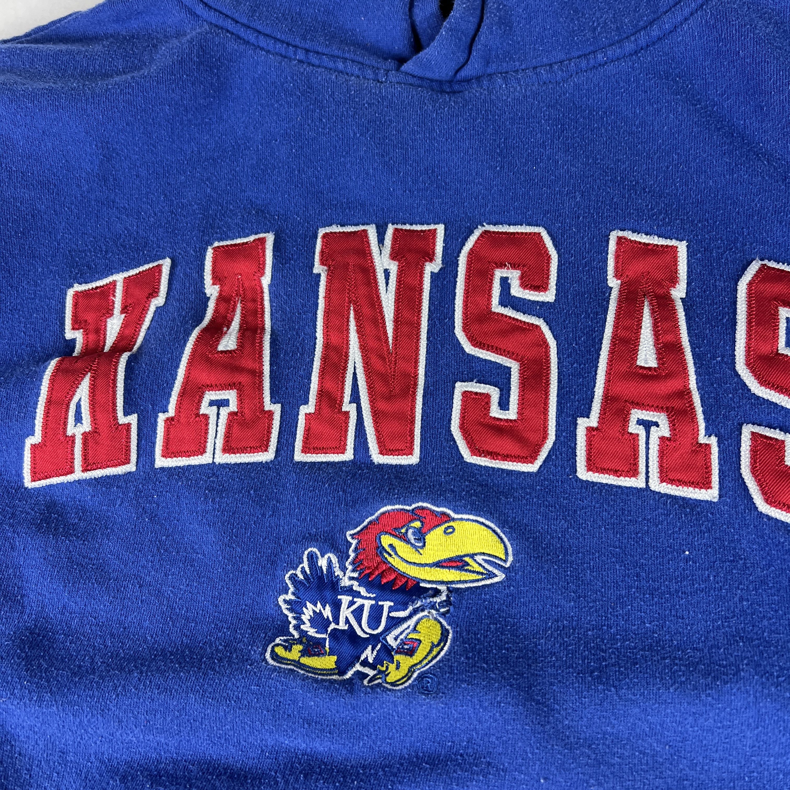NCAA Stadium Kansas Jayhawk Sweatshirt Faded Embroidered Hoodie Size US M / EU 48-50 / 2 - 5 Thumbnail