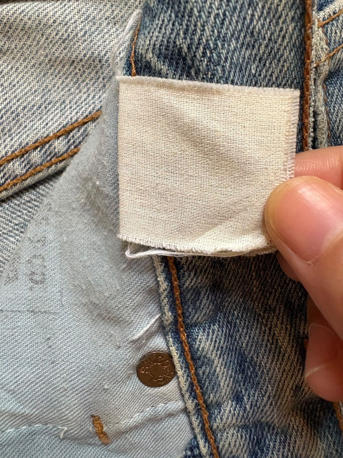 Levi's Vintage 80s Levis 502 Big E Selvedge Rusty Wash Loose Jeans Size US 29 - 11 Thumbnail
