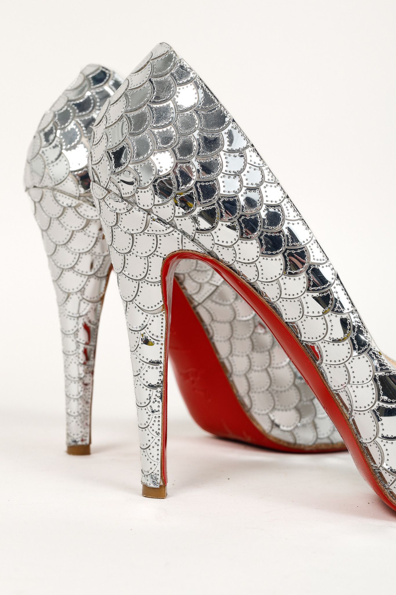 Christian Louboutin Christian Louboutin Poseidon Scale Peep-Toe Platform Pumps Size US 9 / IT 39 - 8 Thumbnail