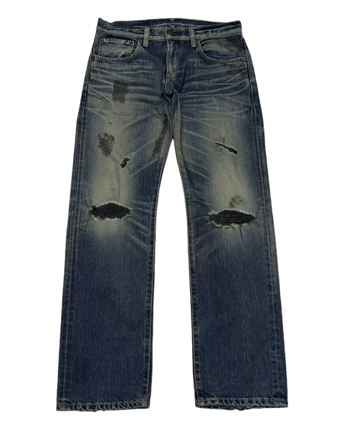 Edwin RARE🔥EDWIN 503 MOON RAKER DISTRESS MUD WASH DENIM JEANS Size US 34 / EU 50 - 1 Thumbnail