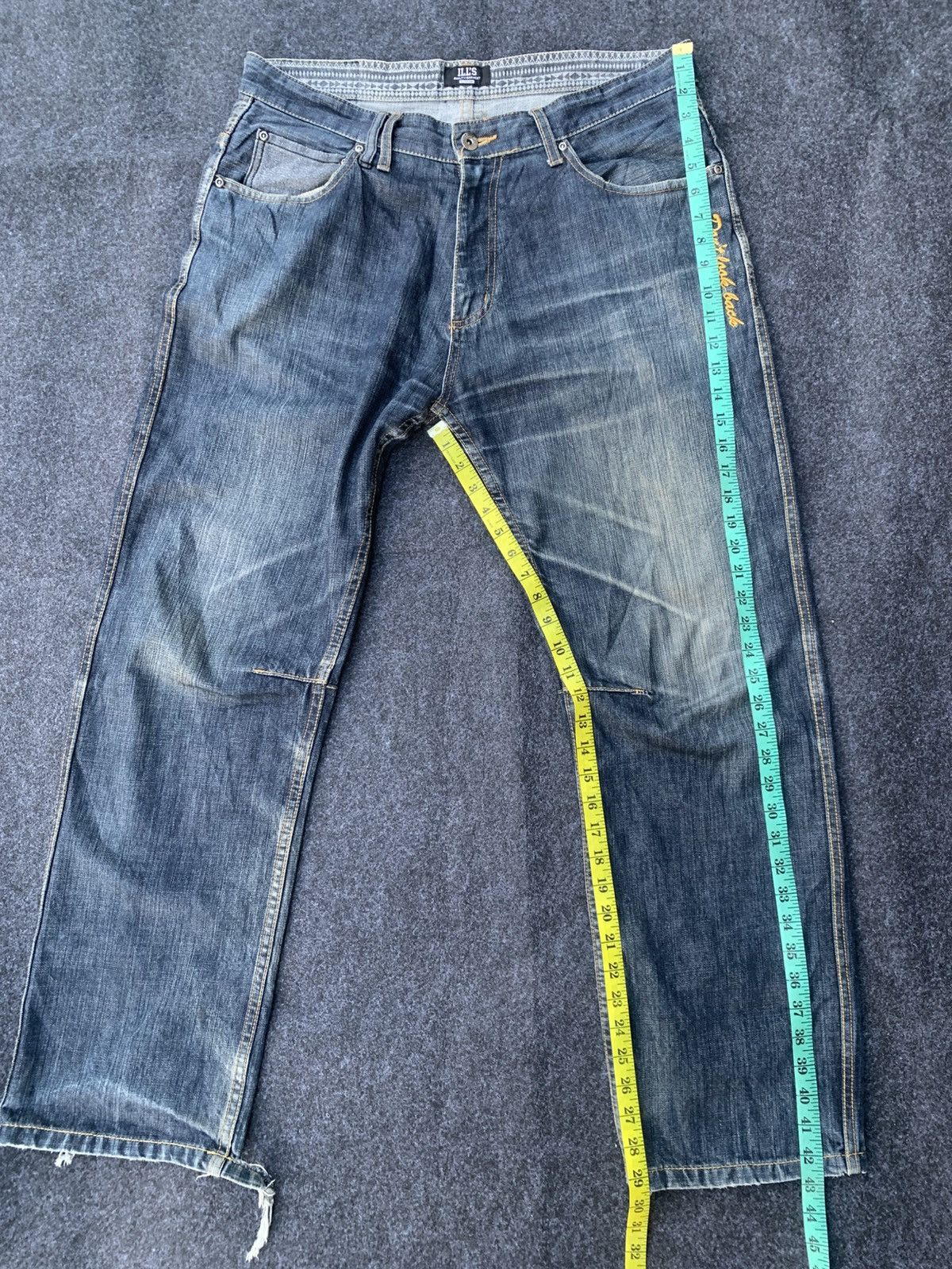 Japanese Brand VINTAGE ILL'S SATISFACTION JEANS. Size US 35 - 7 Thumbnail