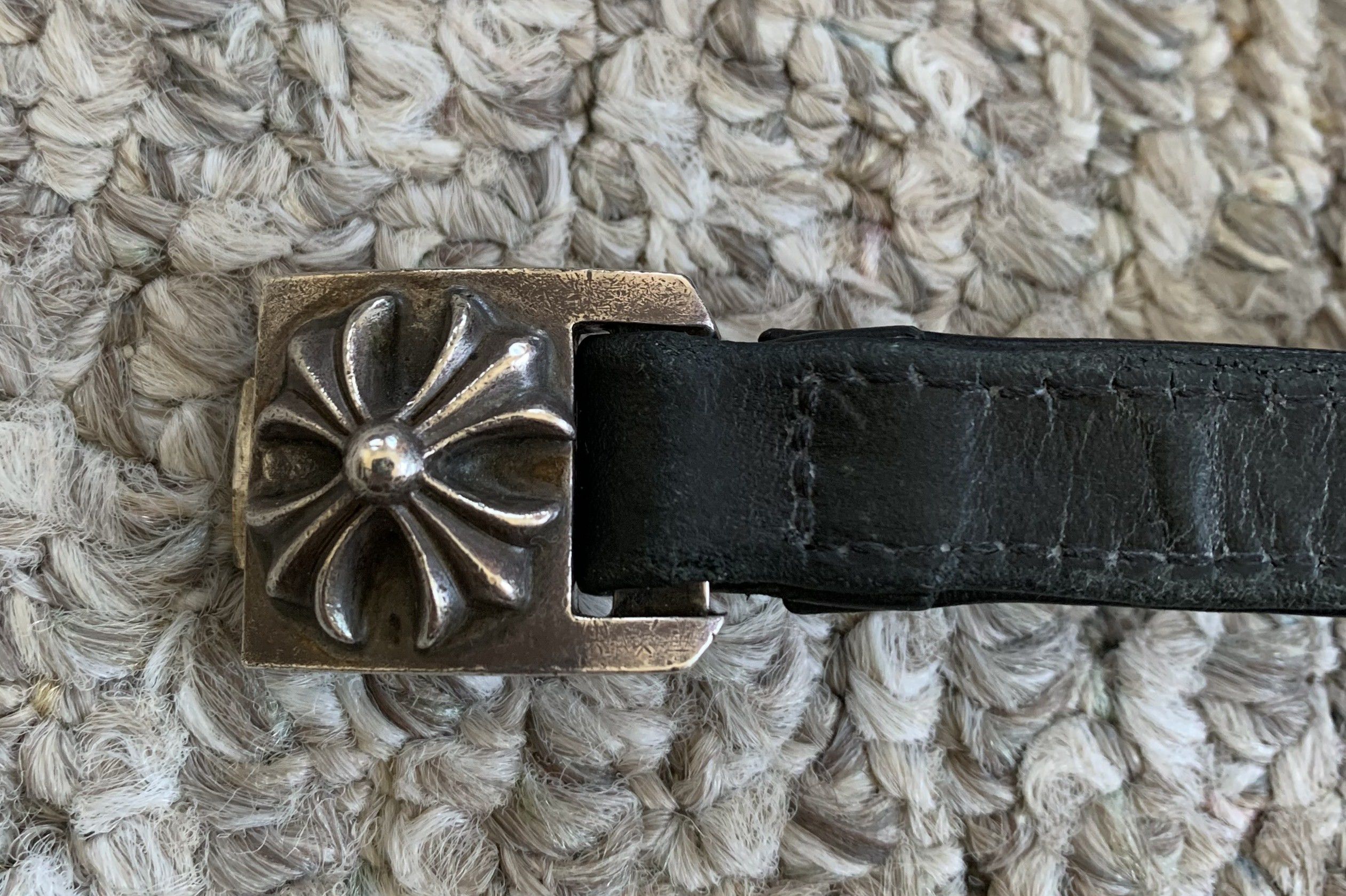 Chrome Hearts Chrome Hearts Leather Silver Cross Bracelet Size ONE SIZE - 8 Thumbnail