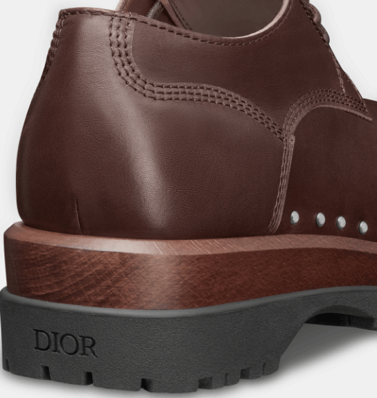 Dior o1w1db10426 3DE396 Cape Town Derby Shoes in Brown/Silver Size US 12 / EU 45 - 4 Thumbnail