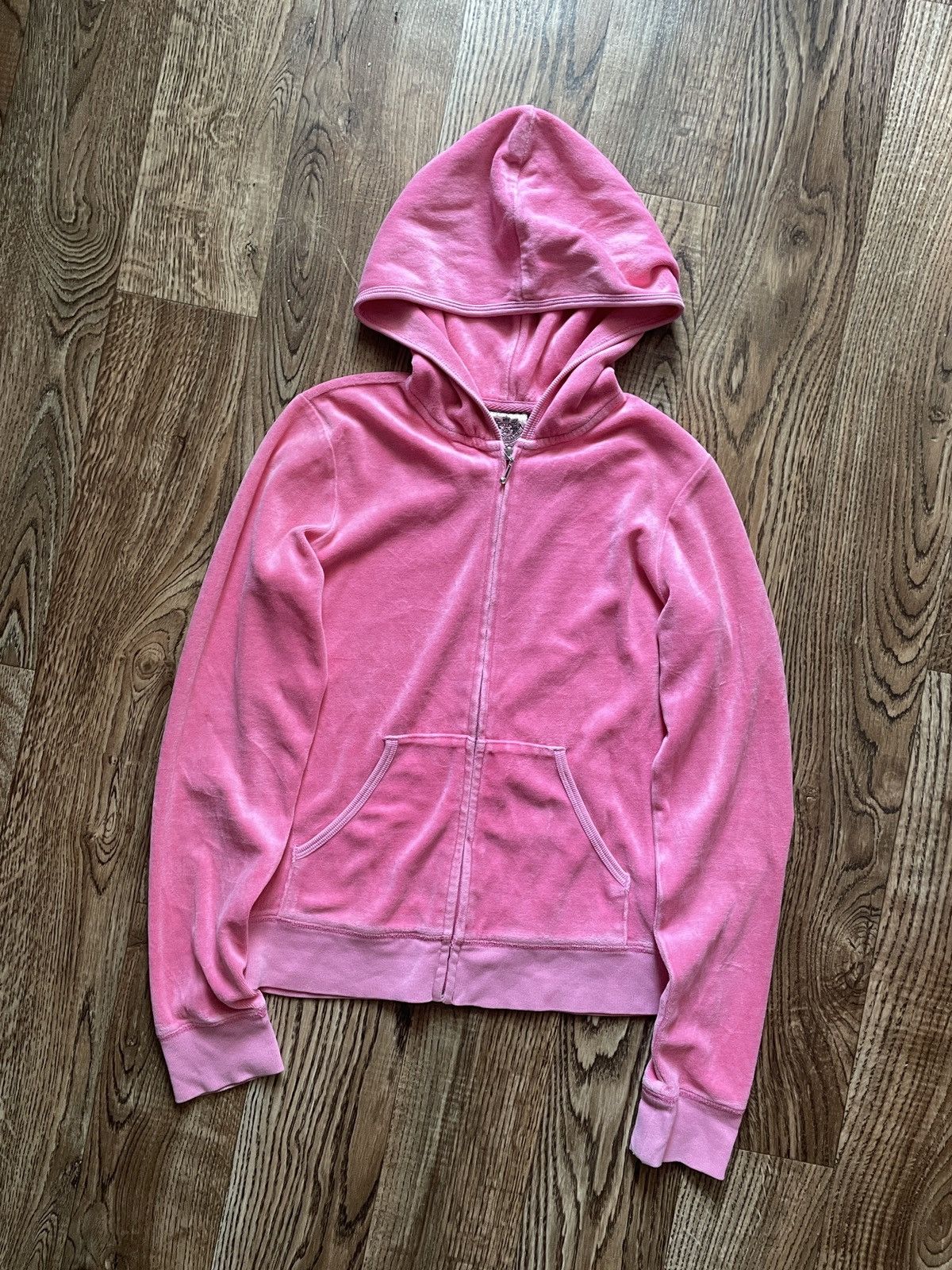 Juicy Couture VINTAGE VELOUR JUICY COUTURE 2000s ZIP UP HOODIE Size M / US 6-8 / IT 42-44 - 2 Thumbnail