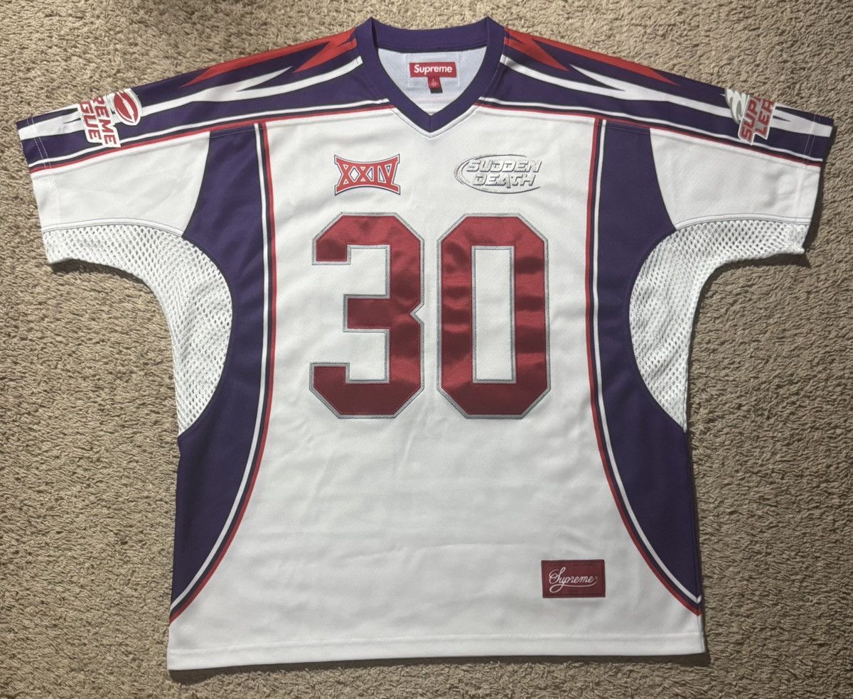 Supreme sudden death football jersey
