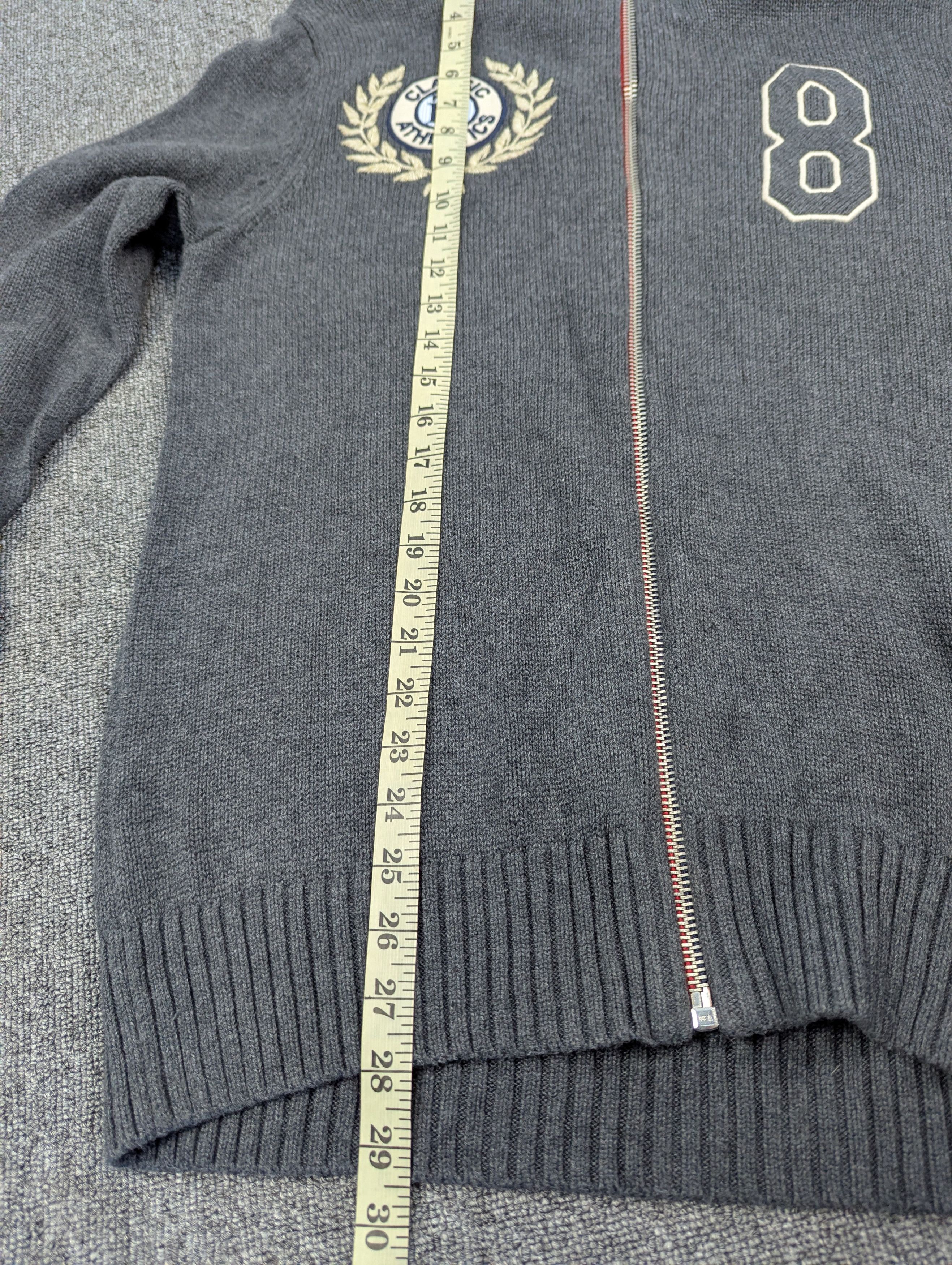 Tommy Hilfiger Tommy Hilfiger Classic Athletics Knit Zipper Sweater Grey M Size US M / EU 48-50 / 2 - 16 Thumbnail