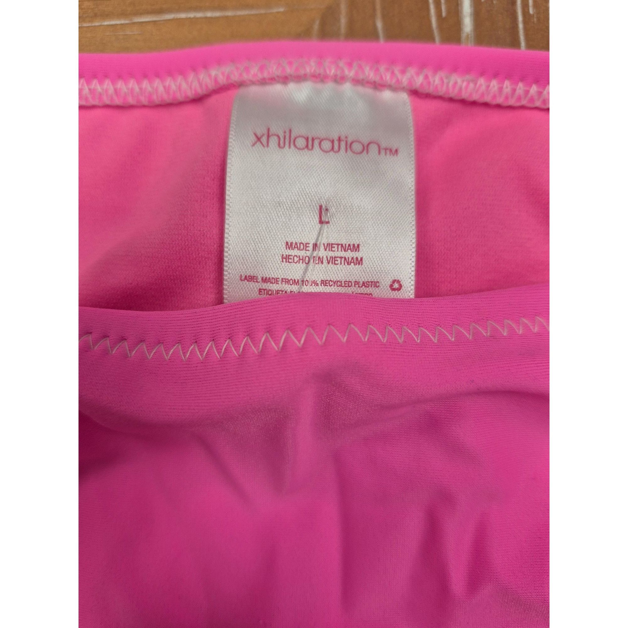 Other Xhilaration Pink Bikini Bottoms Womens Swimwear L Nylon/Span Size ONE SIZE - 3 Thumbnail
