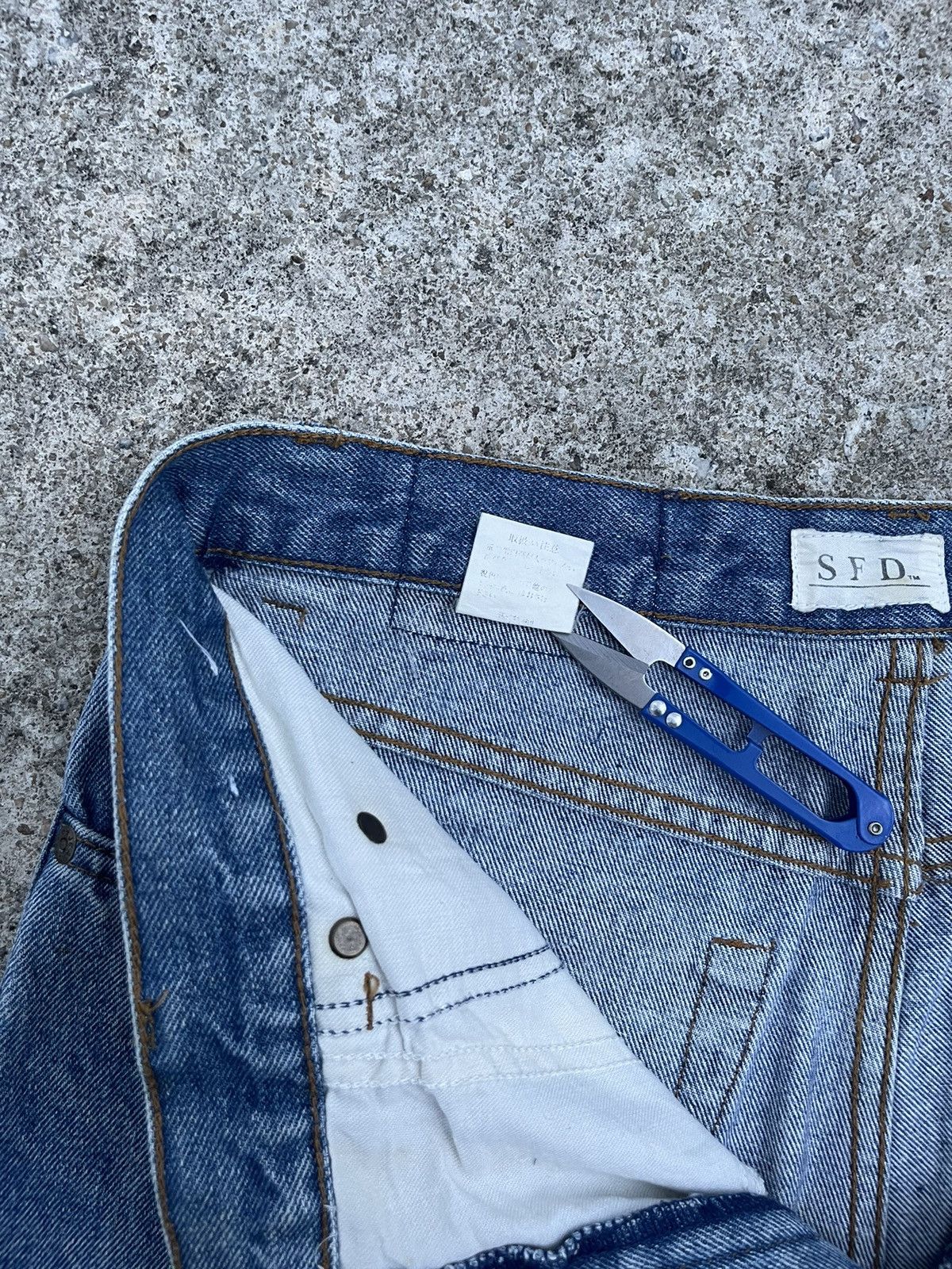 Japanese Brand 🔥 SFD Japanese Distressed Denim Streetwear W30🔥 Size US 30 / EU 46 - 9 Thumbnail