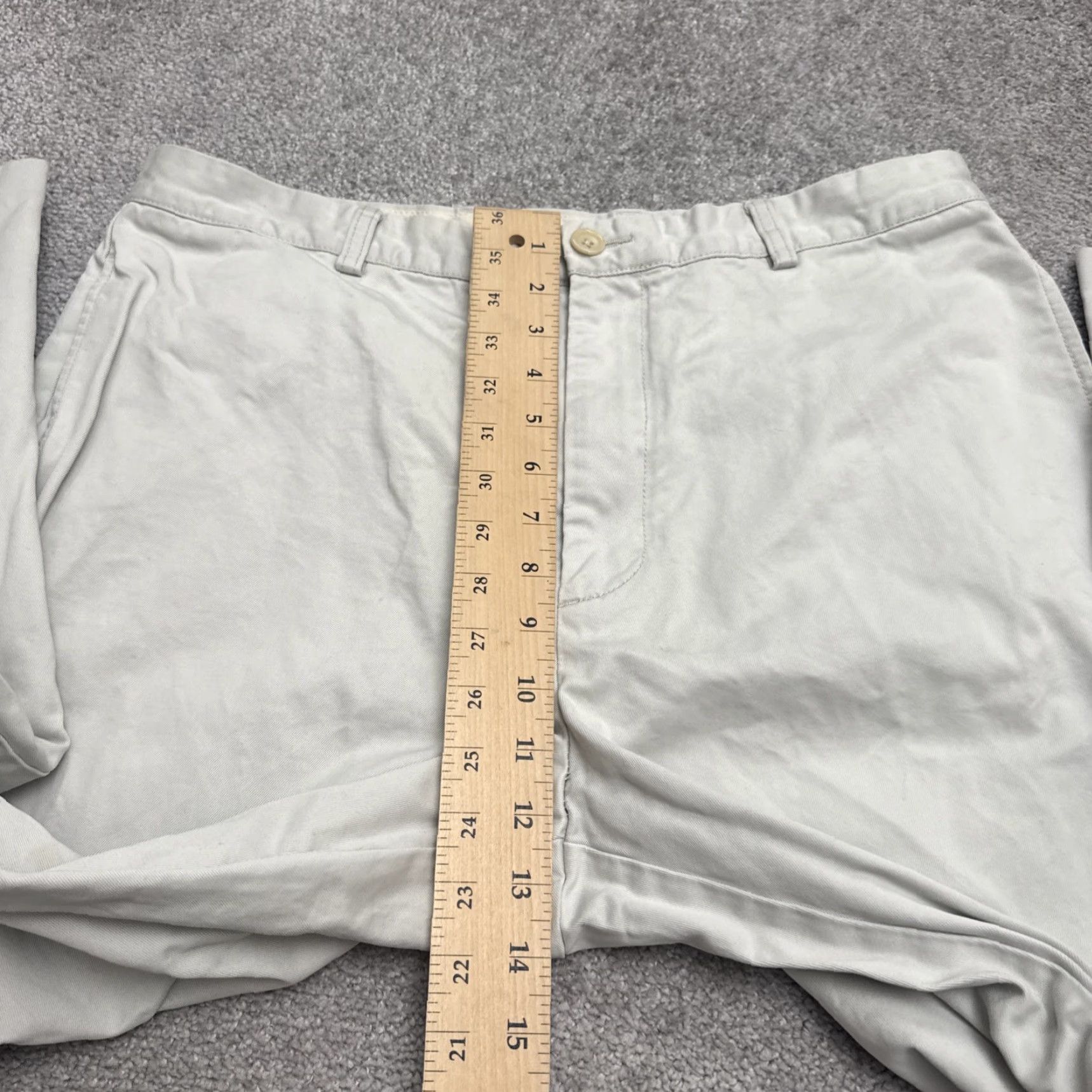 J.Crew J.CREW Beige Chino Pants Mens 36x30 Straight Leg Cotton Casual Work Preppy Size US 36 / EU 52 - 7 Thumbnail