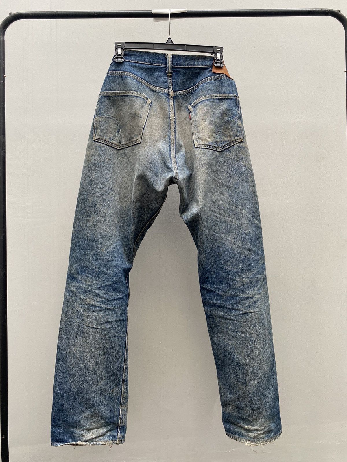 Japanese Brand Trashead Full Count Sashiko Denim Sun Faded Distressed Size US 32 / EU 48 - 2 Thumbnail