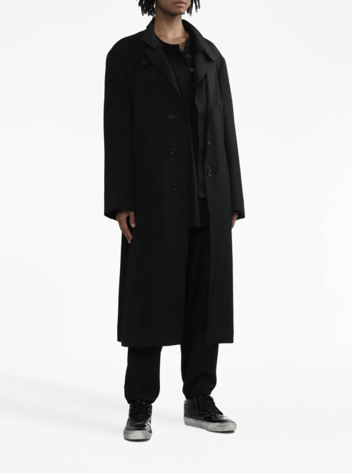 Yohji Yamamoto Yohji Yamamoto Homme Gabardine Left Double Spare Stand Coat Size US S / EU 44-46 / 1 - 14 Thumbnail