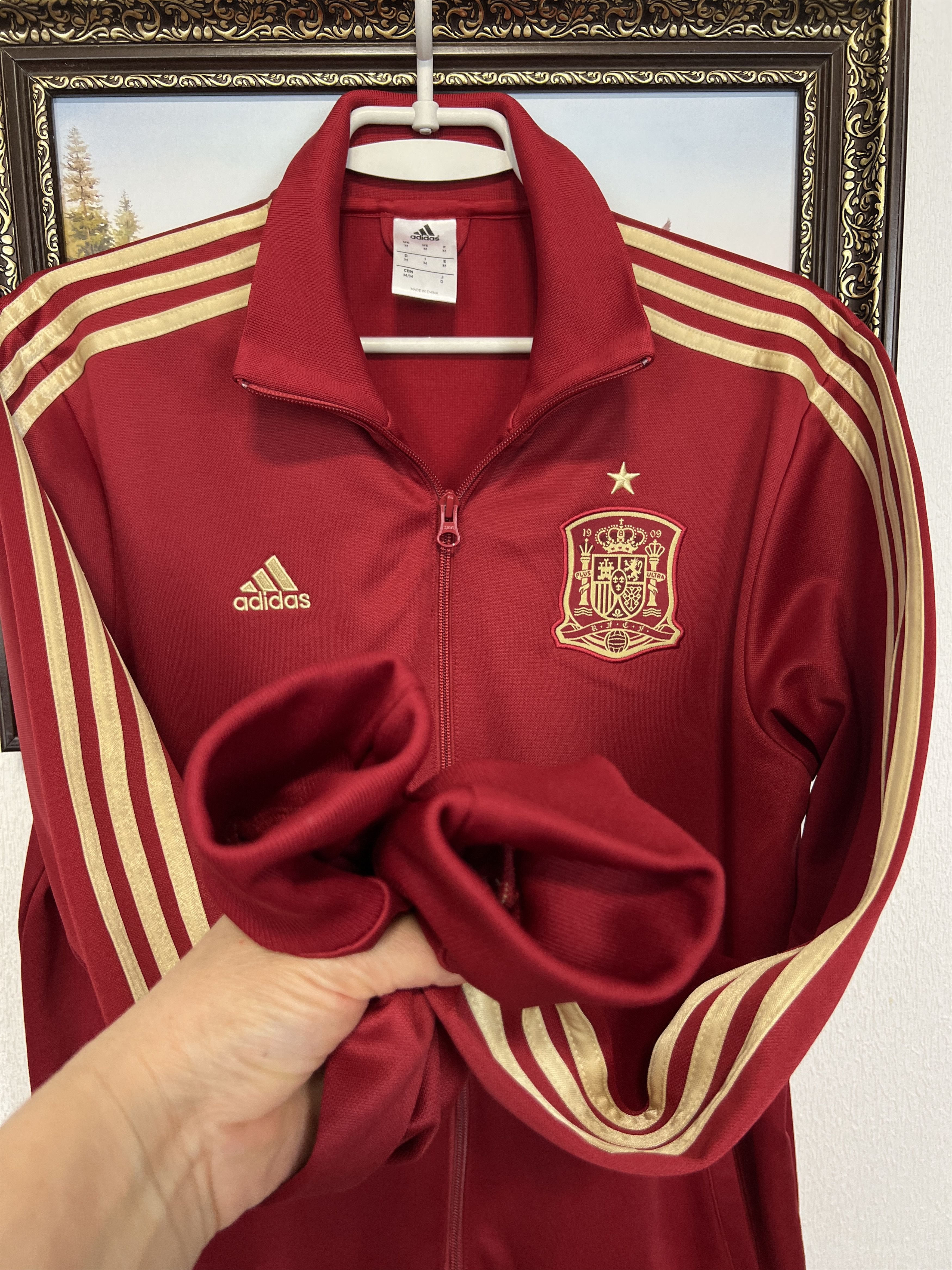 Adidas Adidas Originals Spain Football Jacket Soccer Track Top Zip Size US M / EU 48-50 / 2 - 6 Thumbnail