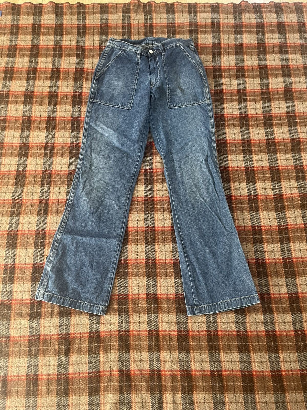Diesel Vintage Y2K Rare Diesel Bellbottom Low Rise blue jeans 28 Size 28" / US 6 / IT 42 - 1 Thumbnail